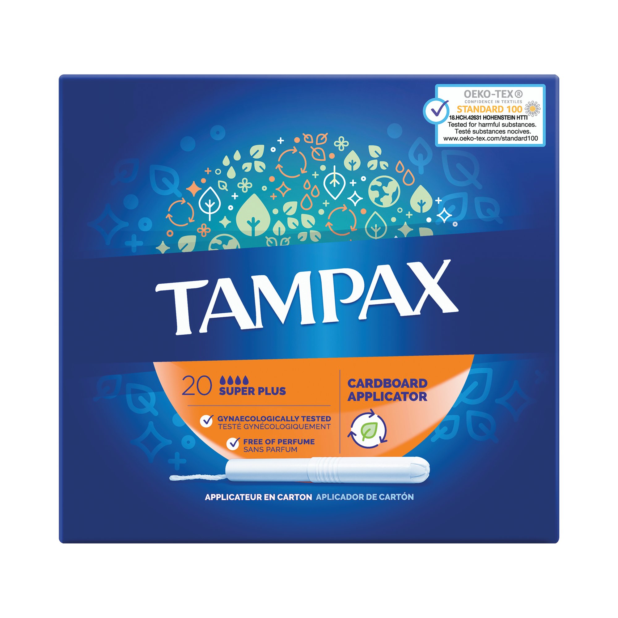 TAMPAX BLUE SUPER+ TAMPONS X20 PK8
