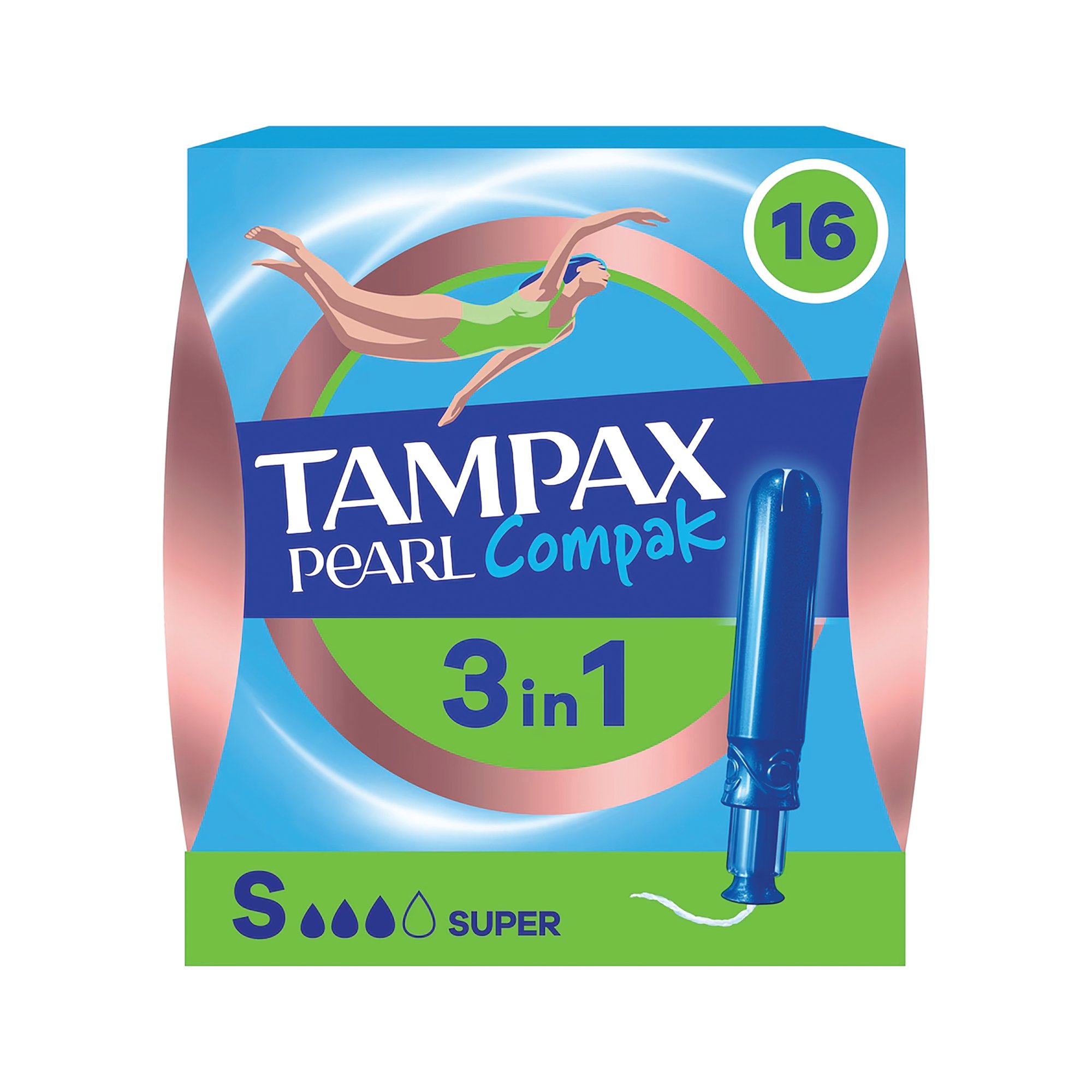 TAMPAX COMPAK PEARL SUPER X16 PK8