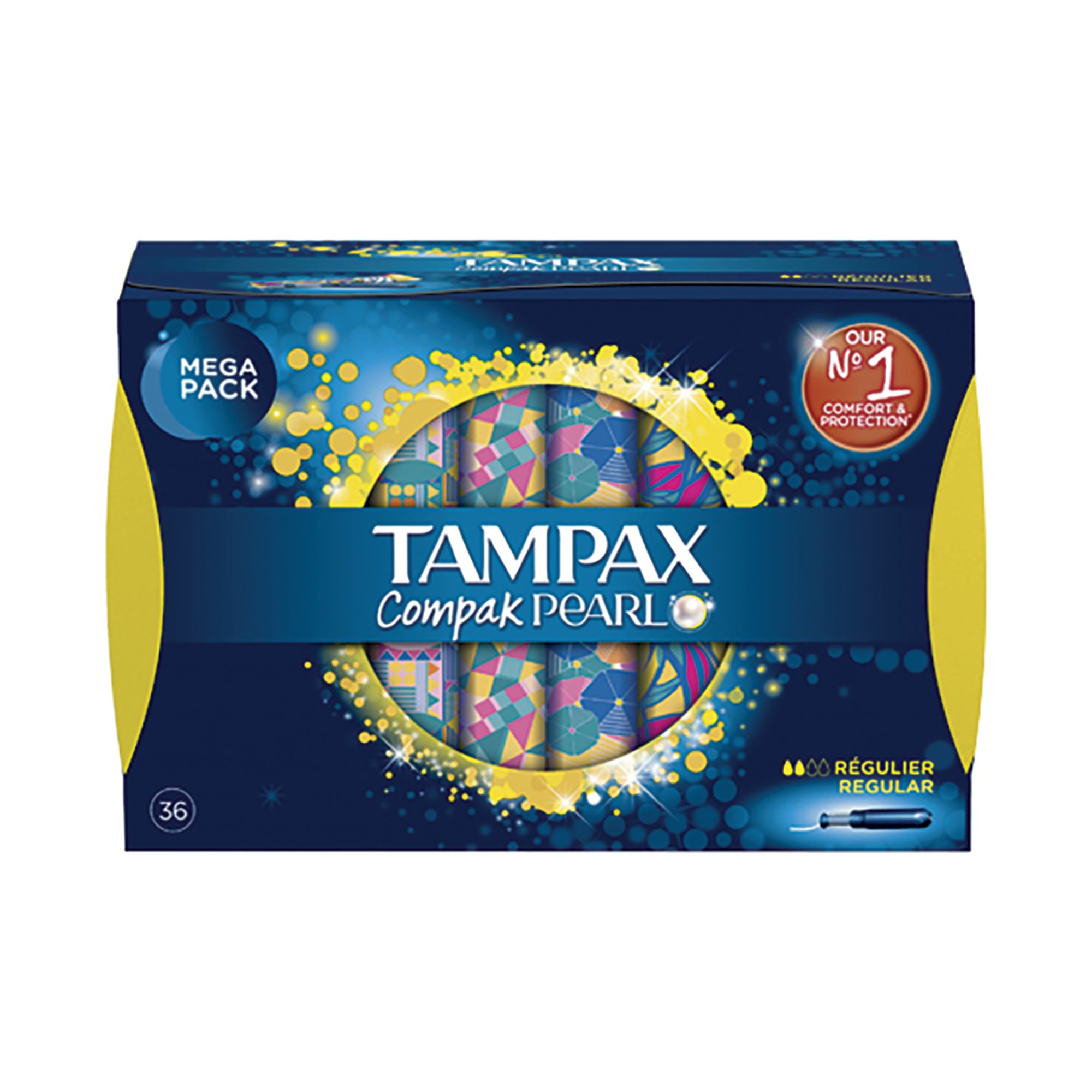 TAMPAX COMPAK PEARL REG TAMPONS PK36