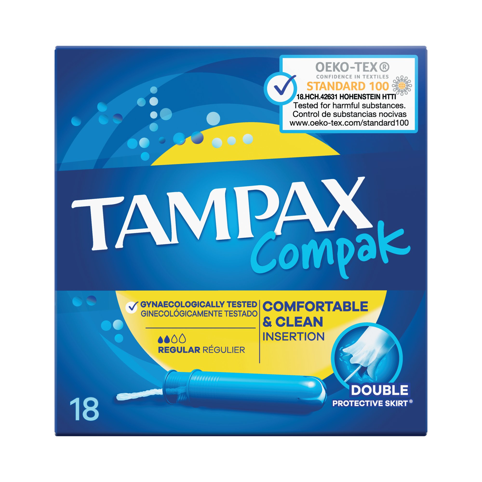 TAMPAX COMPAK REG APP TAMPON X18 PK6