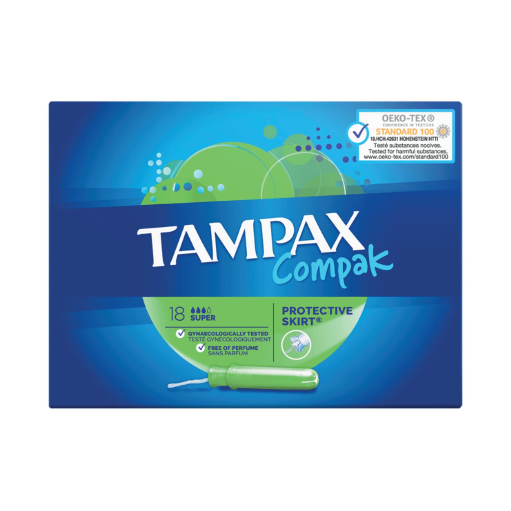 TAMPAX COMPAK SUP TAMPONS BXD 18 PK6