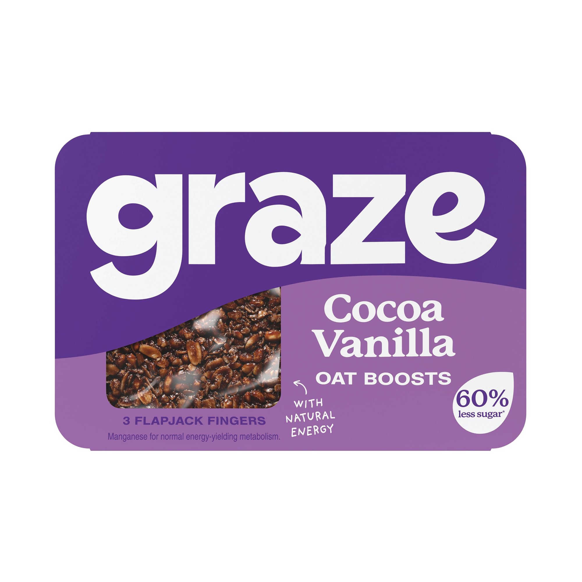 GRAZE COCOA VANILLA FLAPJACK 50G PK9