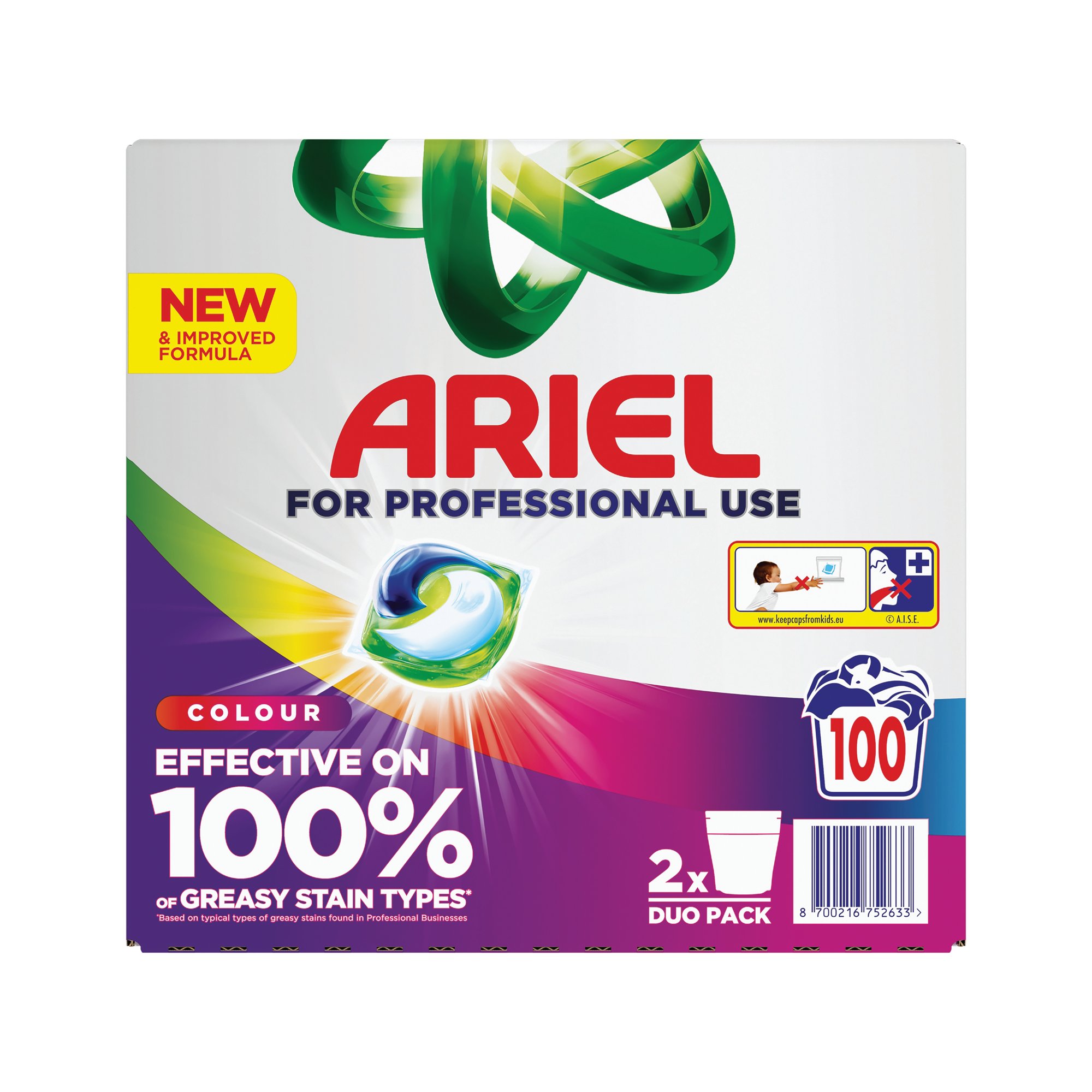 ARIEL PRO LIQ PODS 100 PODS COLOUR