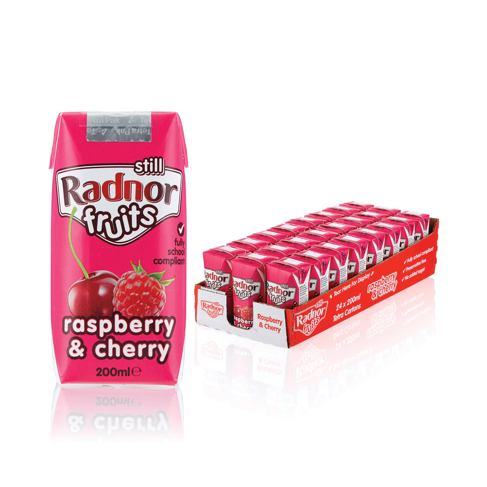 RADNOR RASPBERRY + CHERRY 200ML PK24