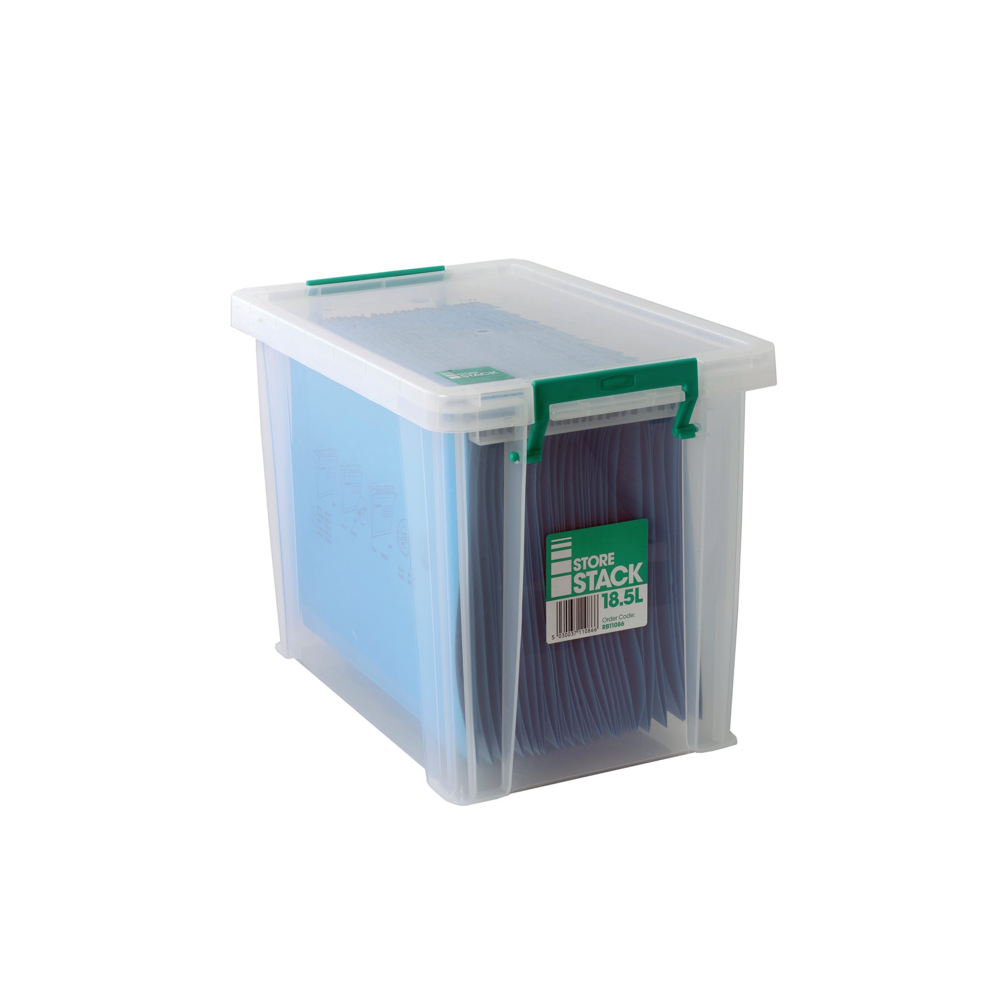STORESTACK 18.5L STORAGE BOX CLEAR