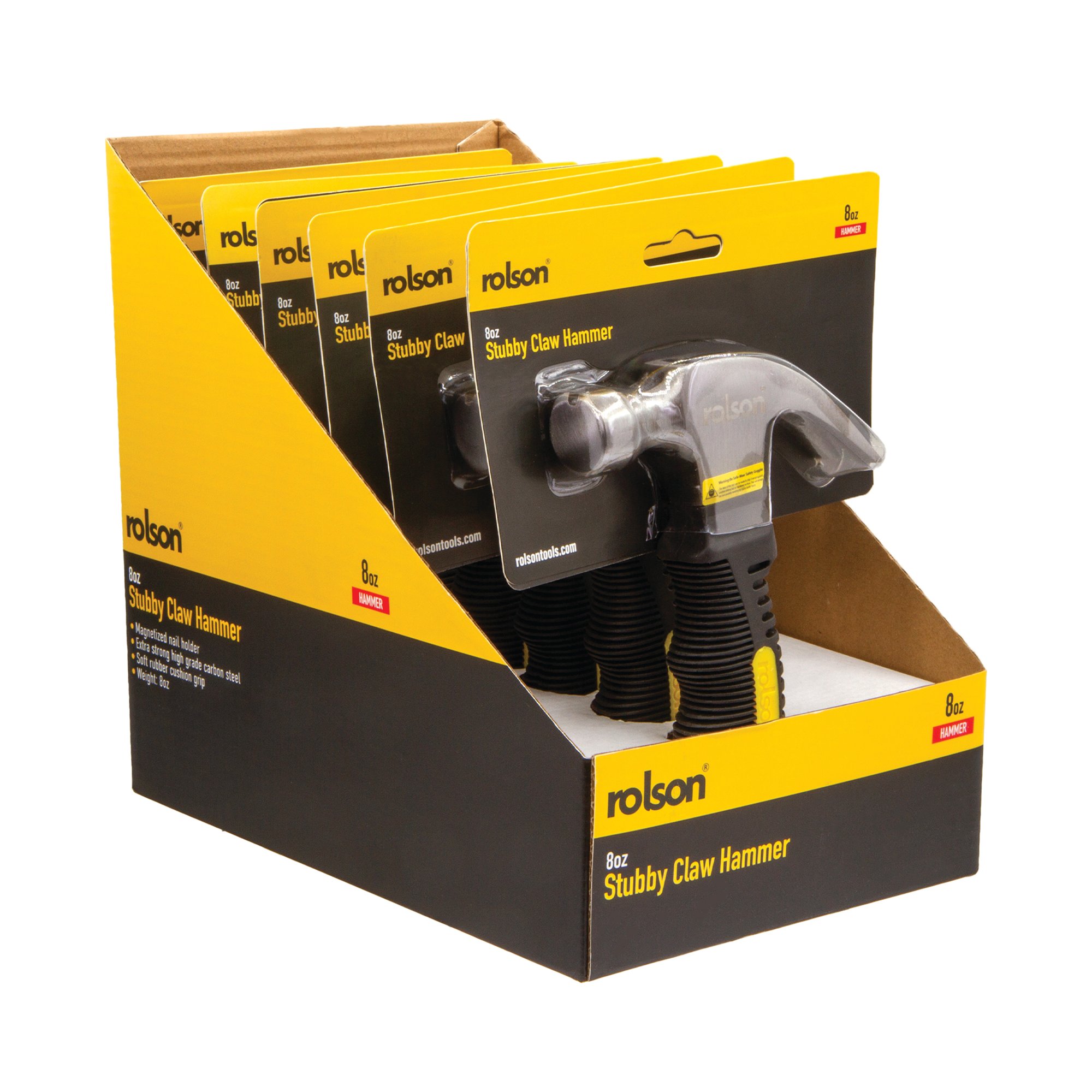 ROLSON STUBBY CLAW HAMMER 8OZ PK6