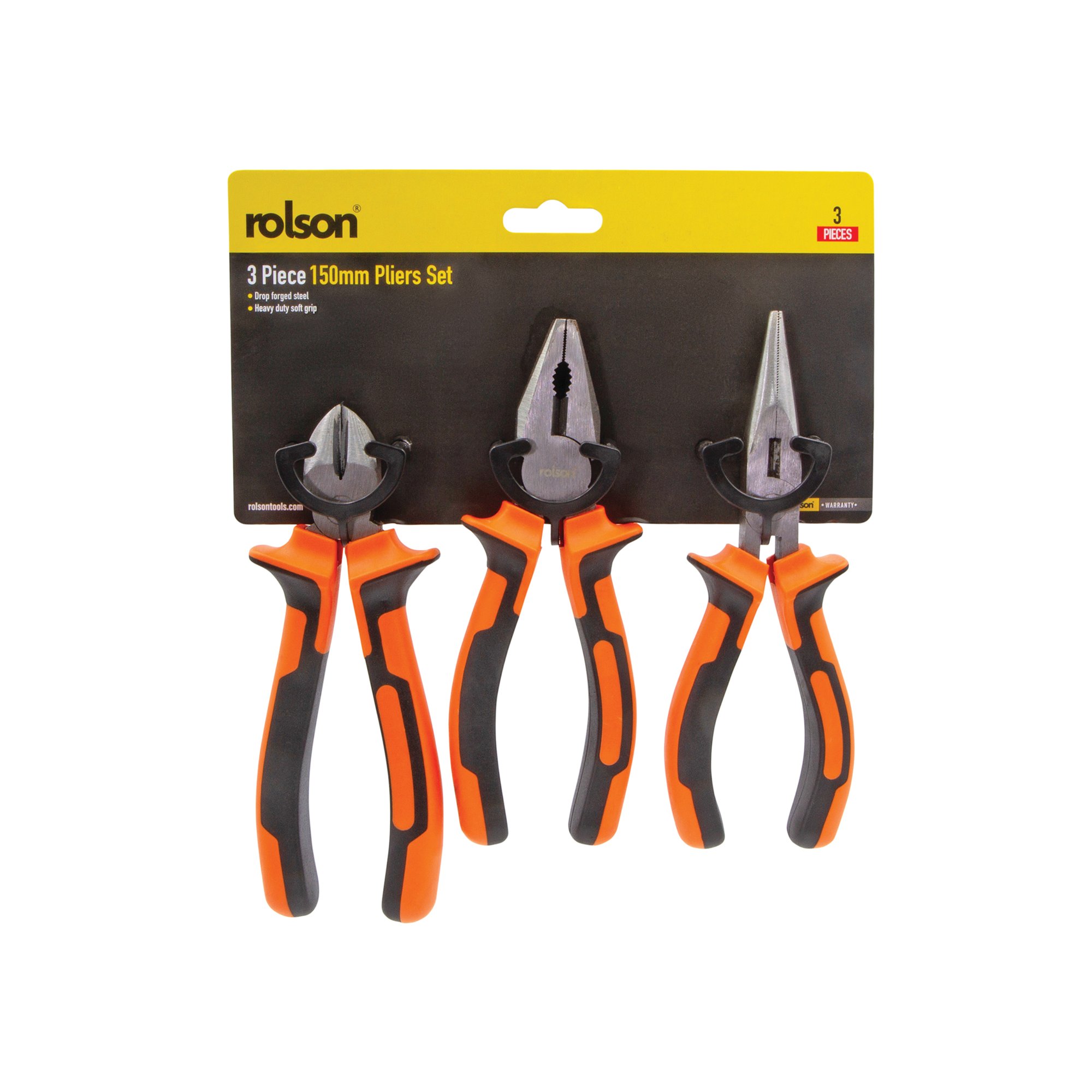 ROLSON 3 PIECE PLIERS SET 150MM PK6