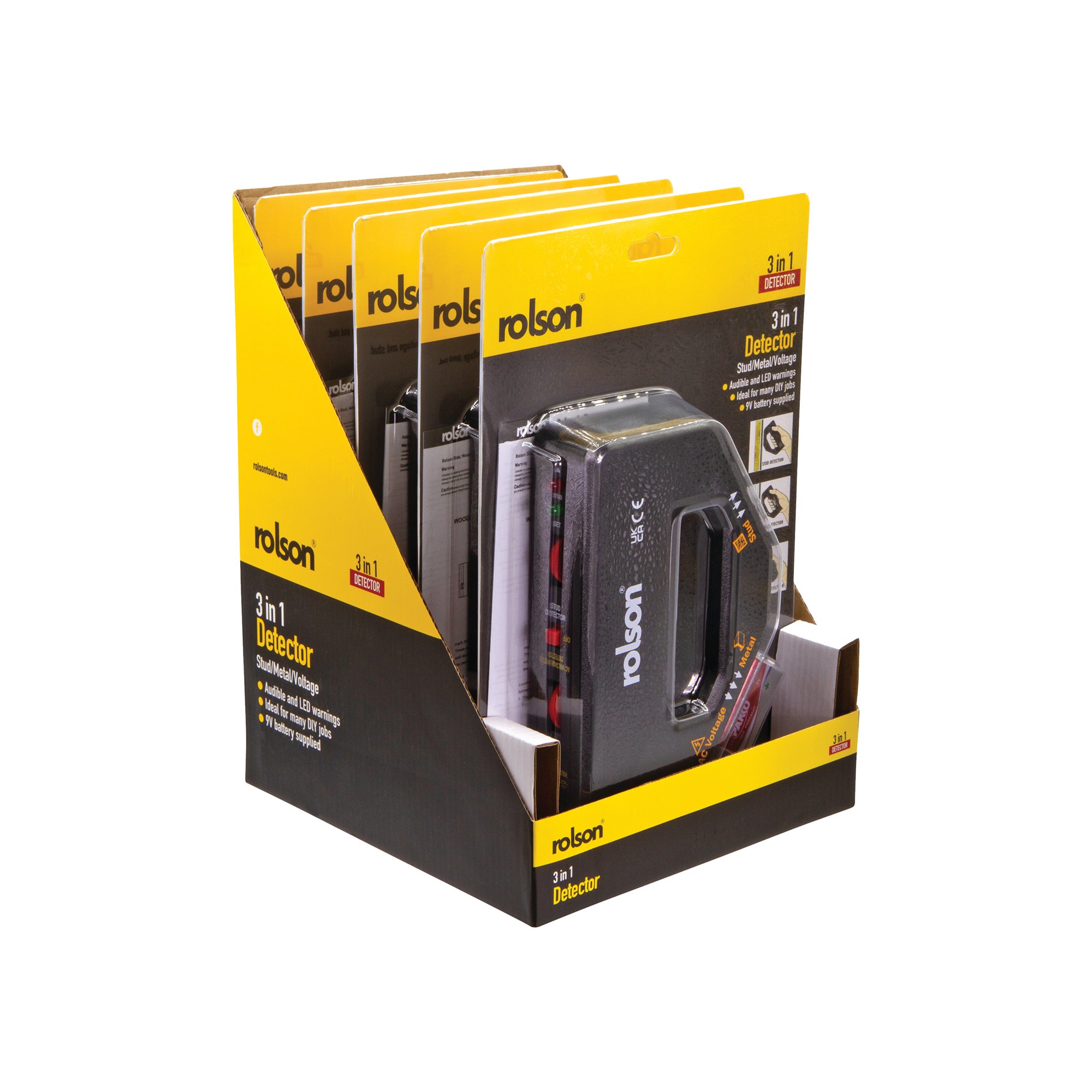 3-IN-1 STUD/METAL/VOLT DETECTOR PK5