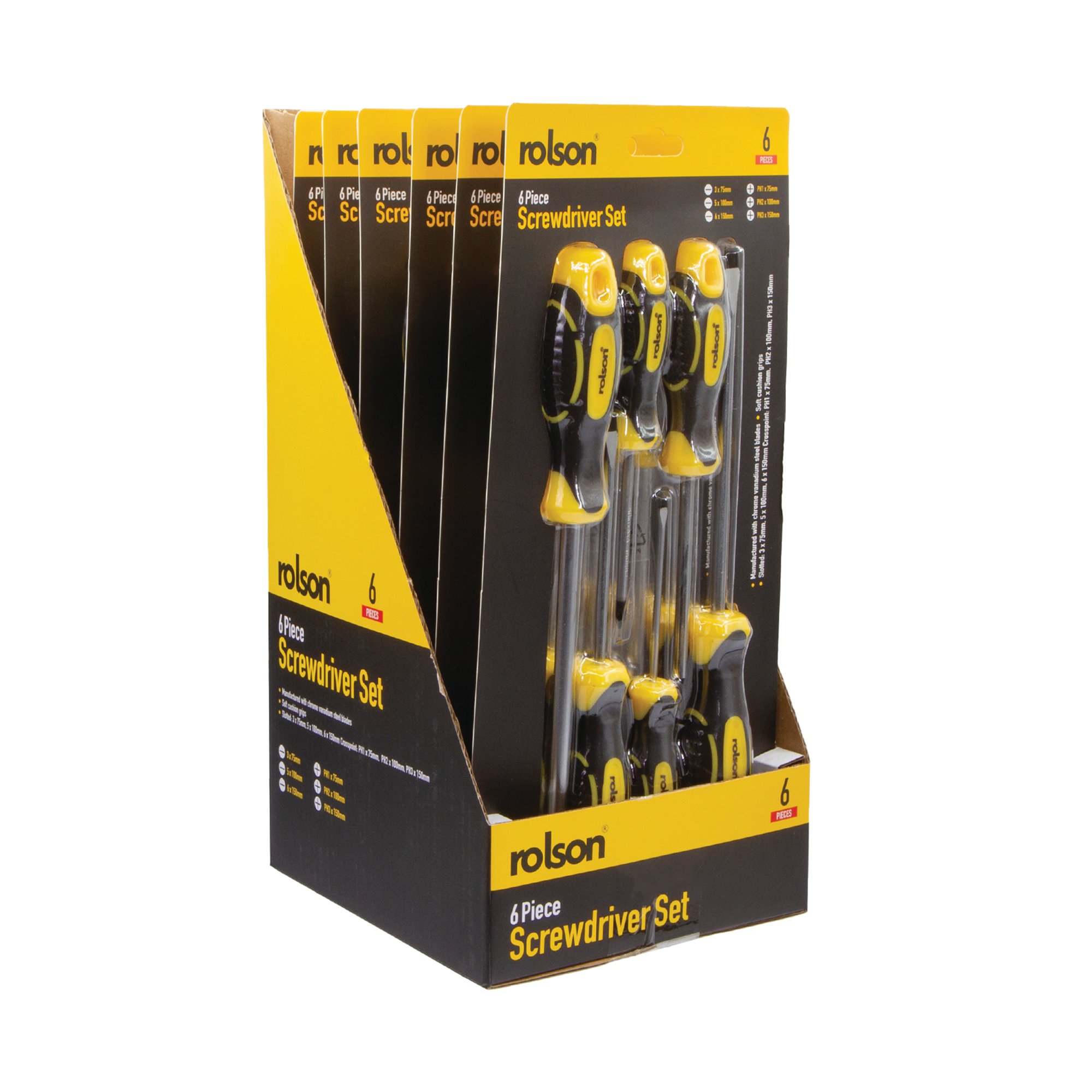 ROLSON 6 PIECE SCREWDRIVER SET PK6