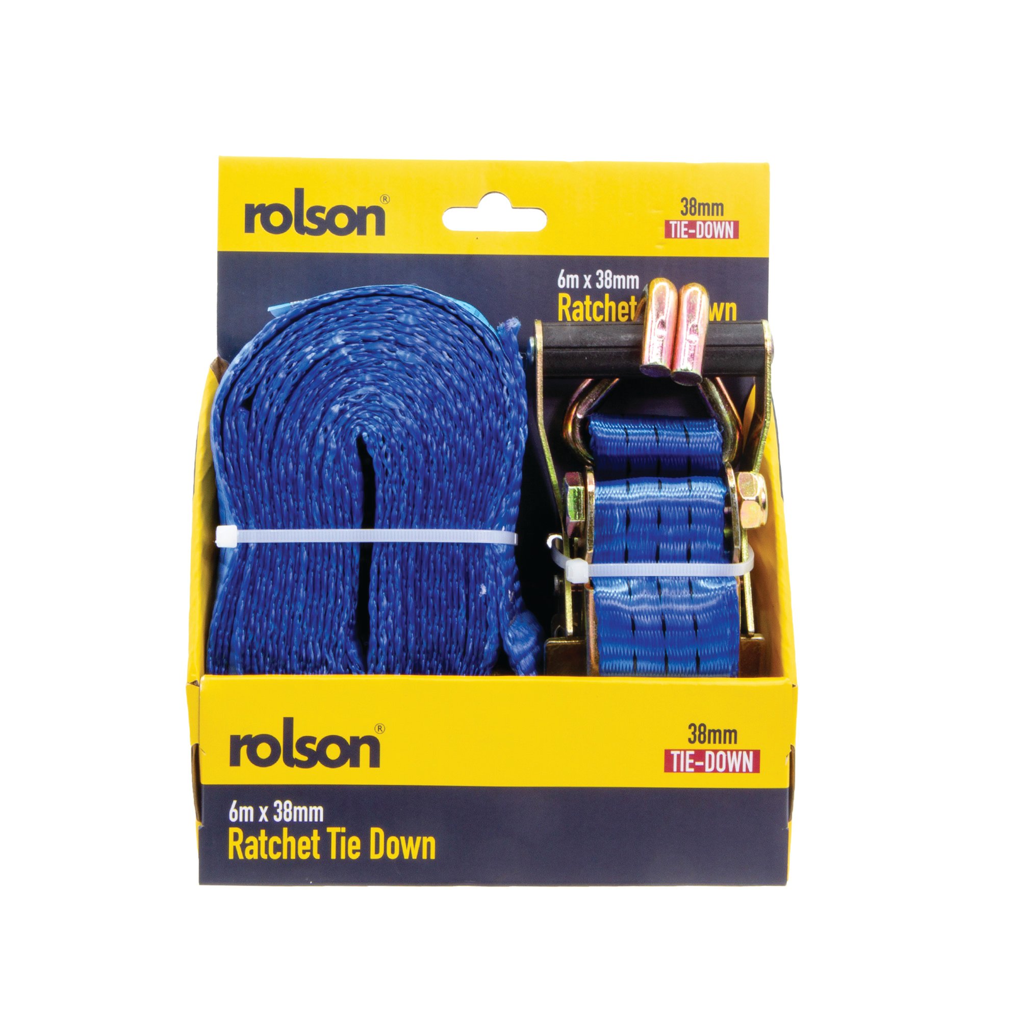 ROLSON RATCHET TIE DOWN 38MMX6M PK8