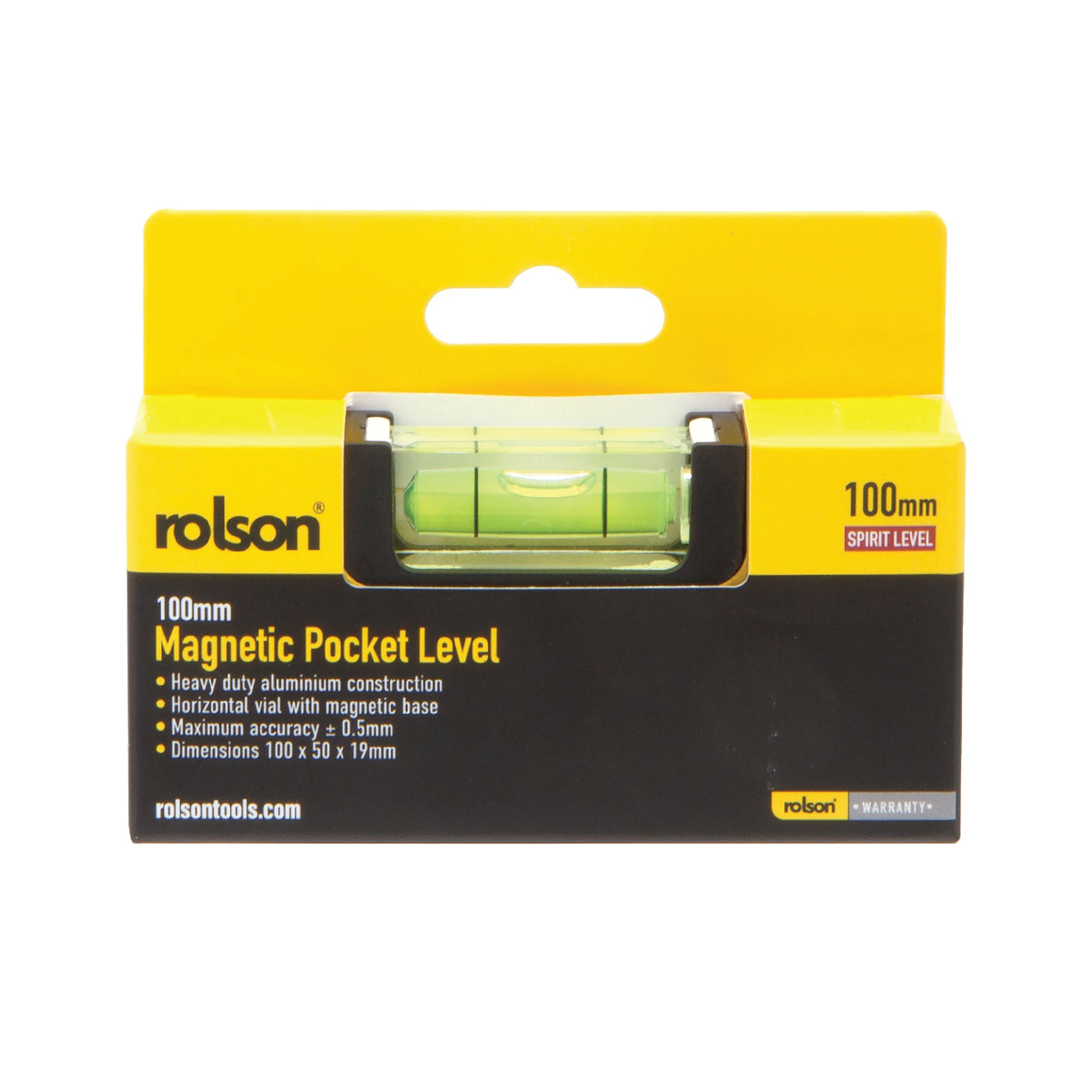 ROLSON MAGN POCKET LEVEL 100MM PK12