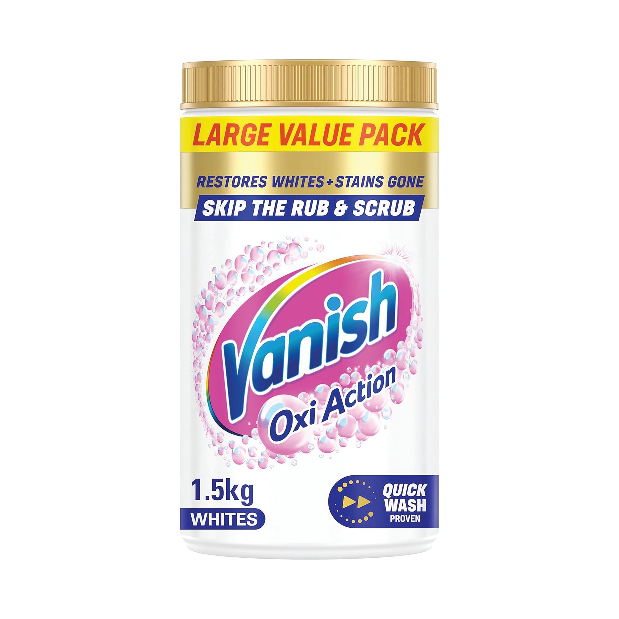 VANISH OXI POWDER WHT TUB 1.5KG PK6