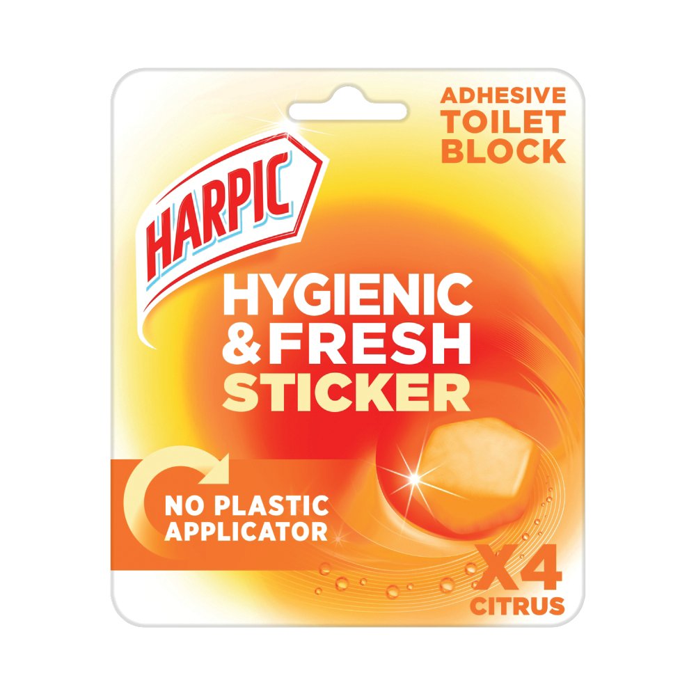 HARPIC HYG & FRSH TOILT STCKRS CITRS PK4