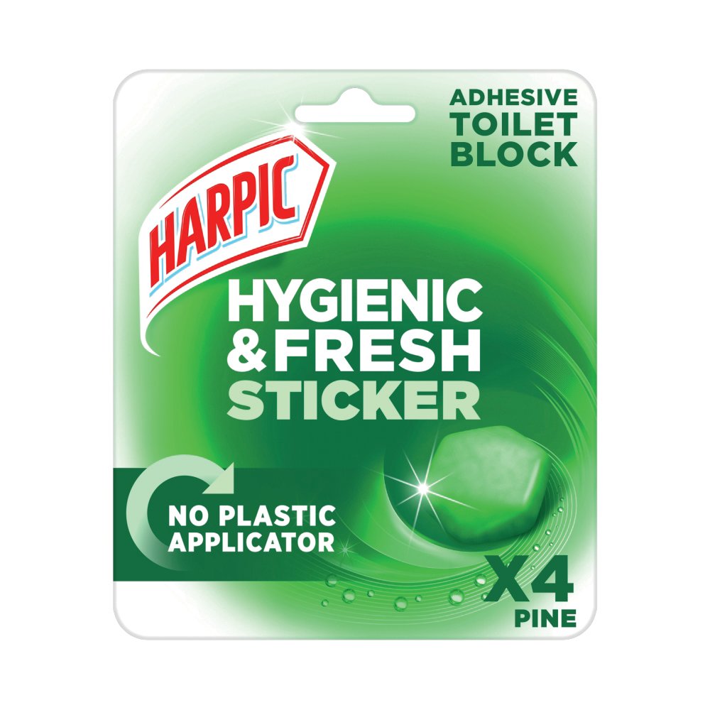 HARPIC HYG & FRSH TOILET STCKRS PINE PK4