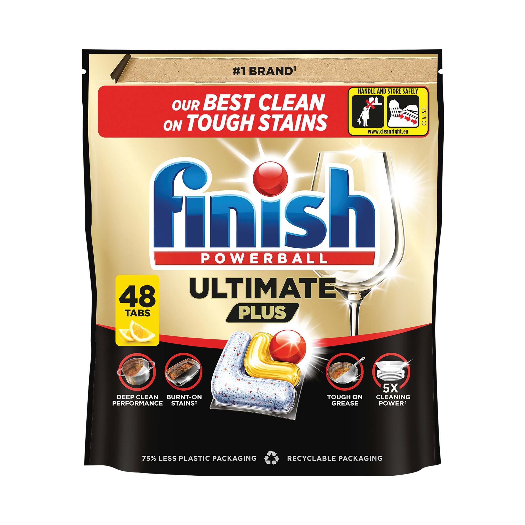 FINISH ULTIMATE+ TABS X48 LEMON PK6