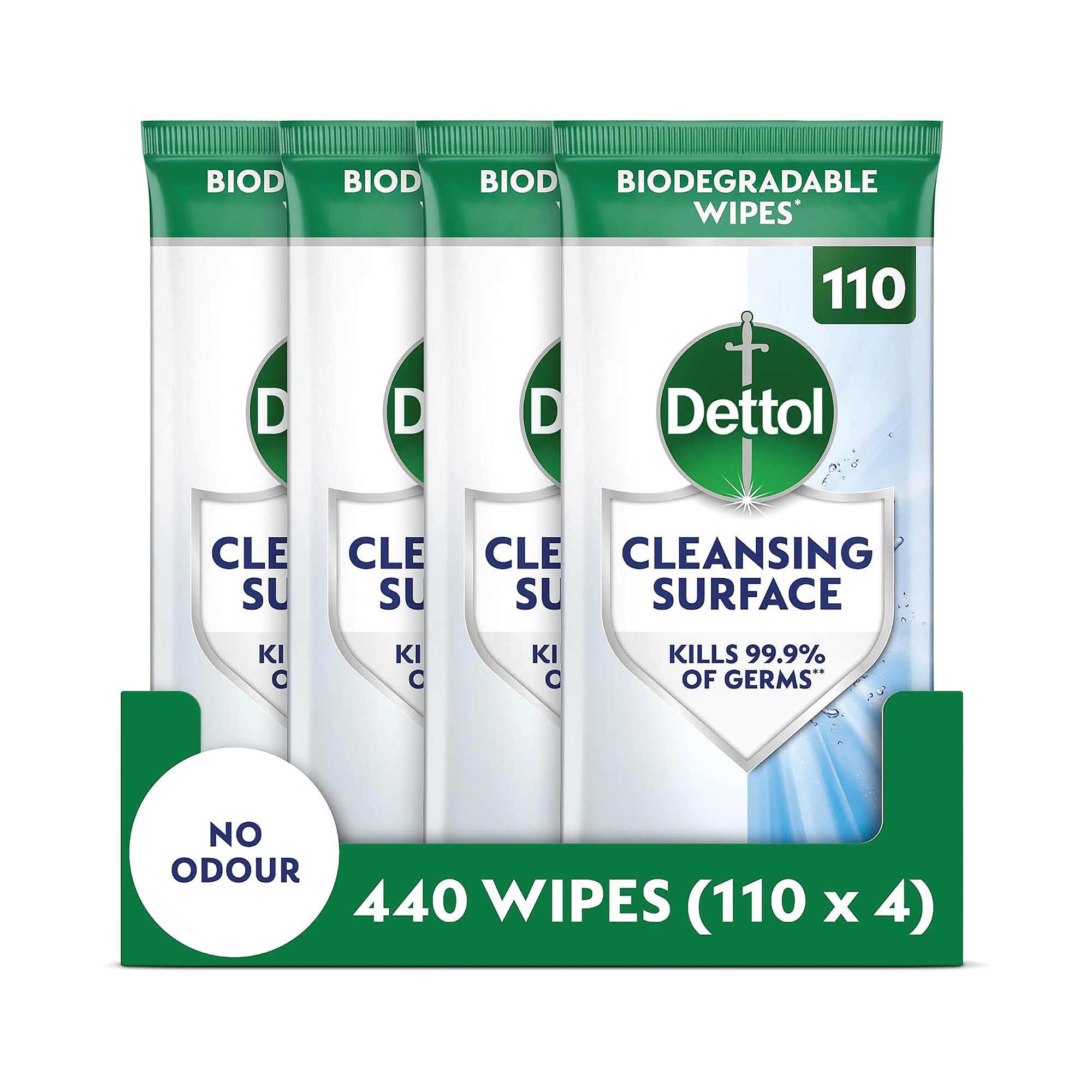 DETTOL SURFACE WIPES X110 PK4