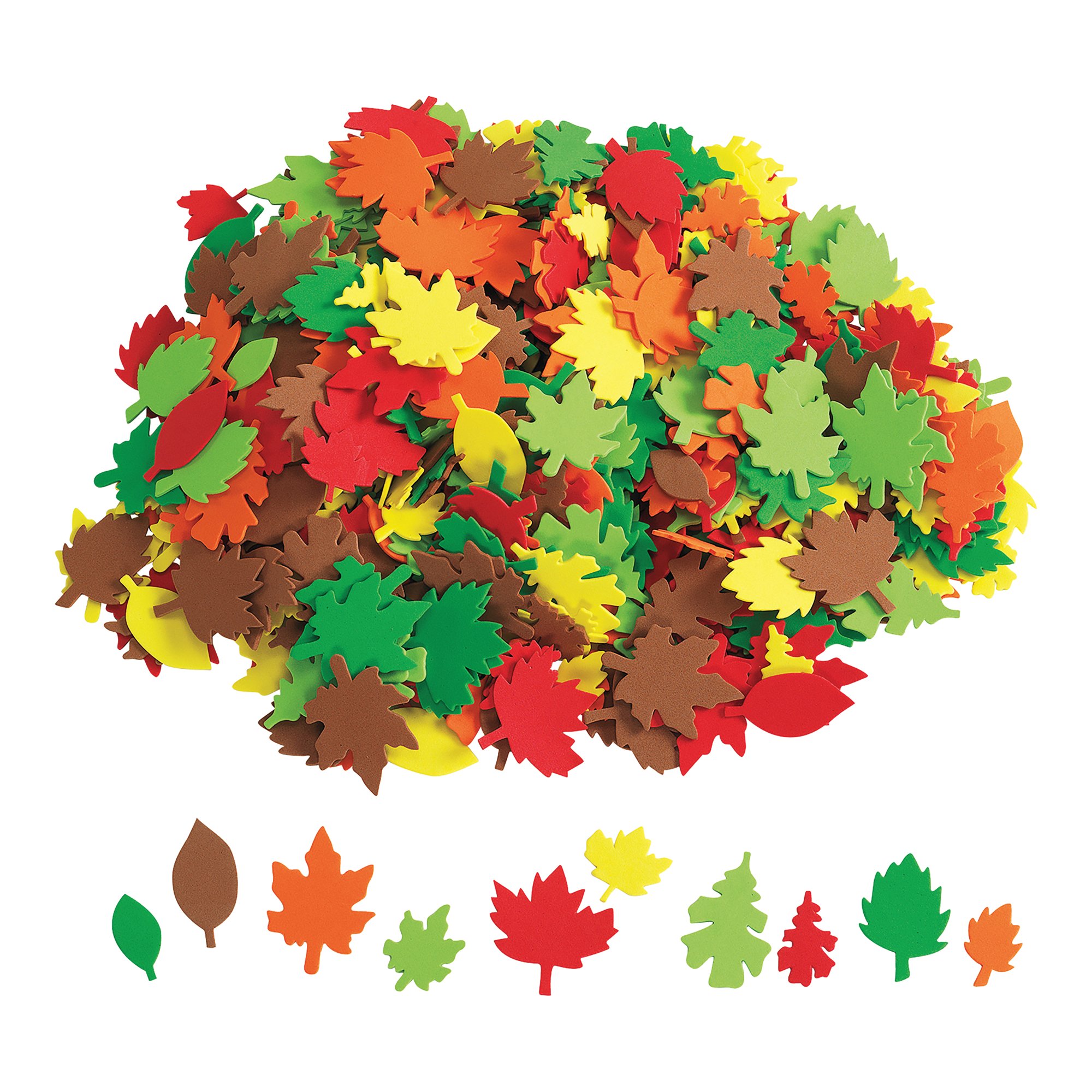 AUTUMN LEAVES FOAM SHAPES PK500