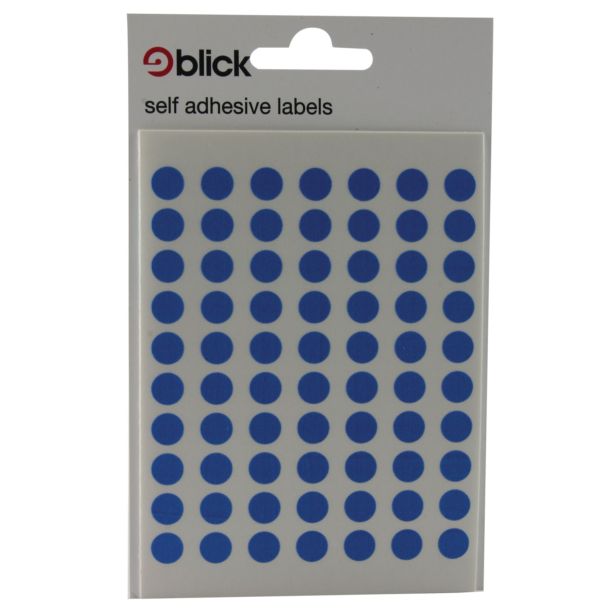 BLICK LABELS CIRCLES BLUE 8MM 490 LBLS