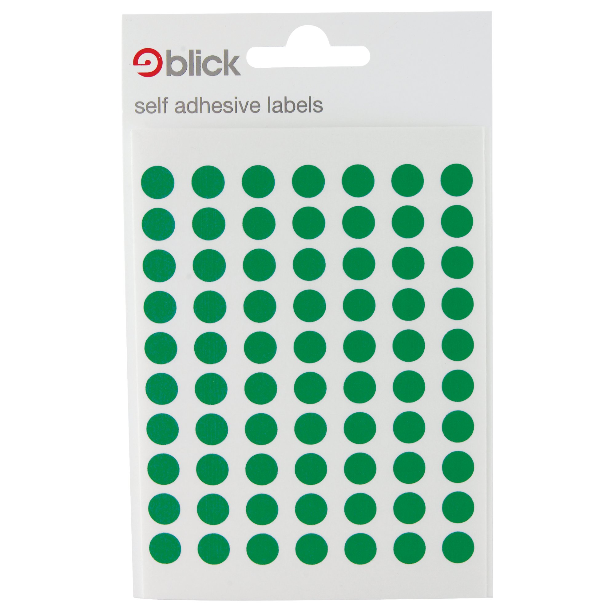 BLICK LABELS CIRCLES GREEN 8MM 490 LBLS