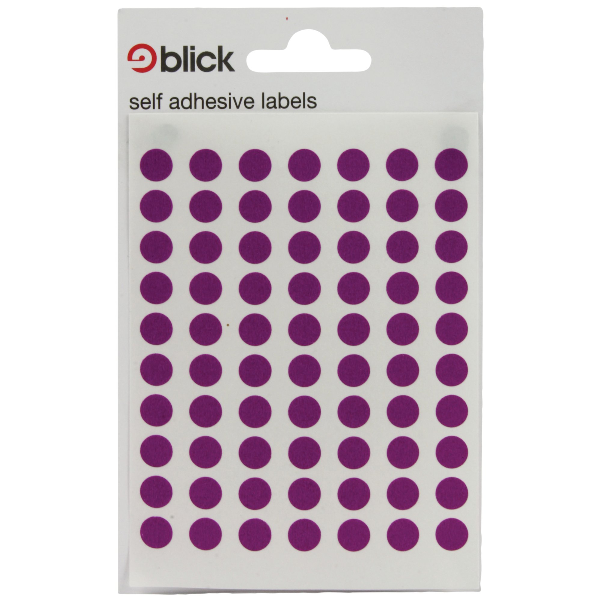 BLICK LABELS CIRCLES PURPLE 8MM 490 LBLS