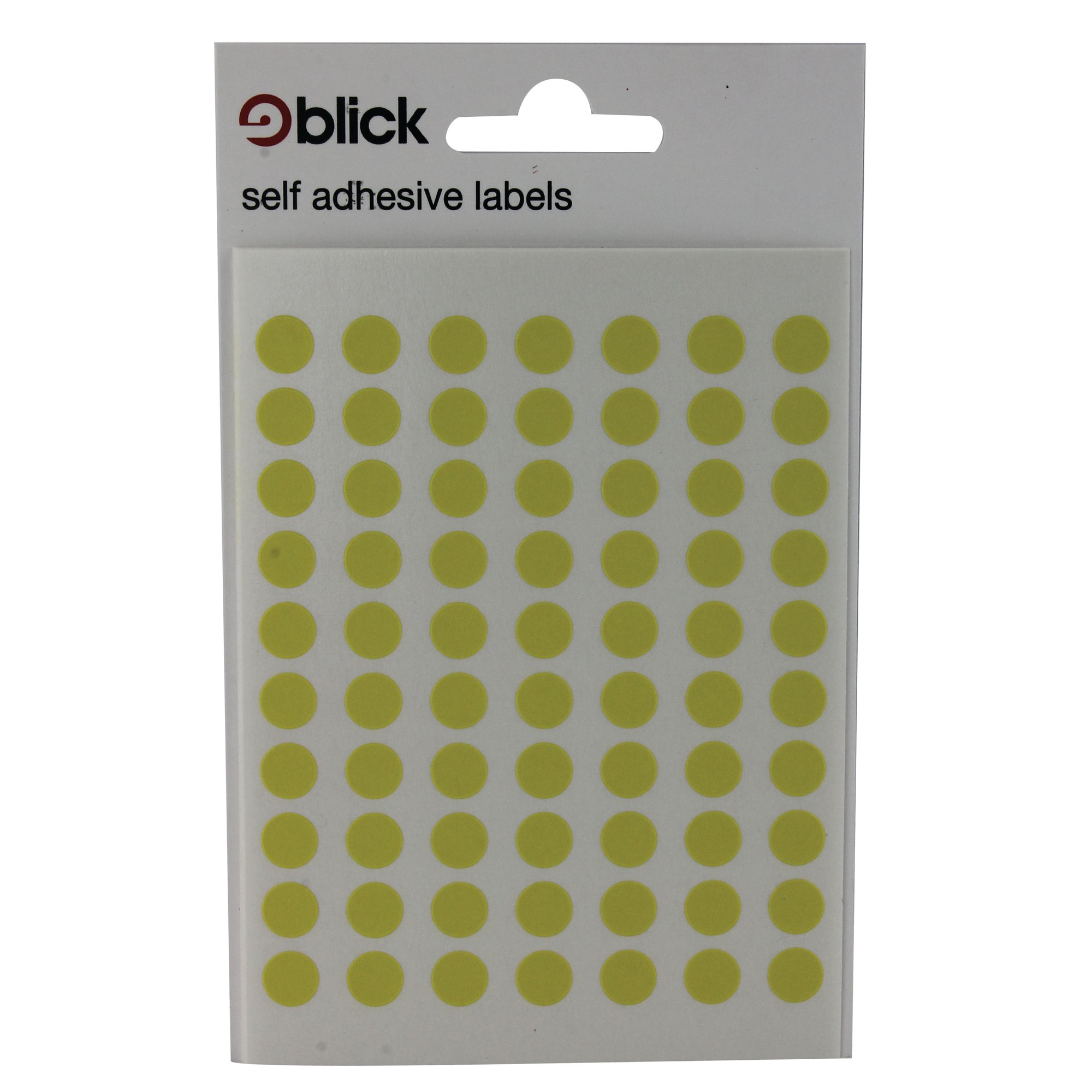 BLICK COLOURED LBLS 8MM YLLOW PK9800