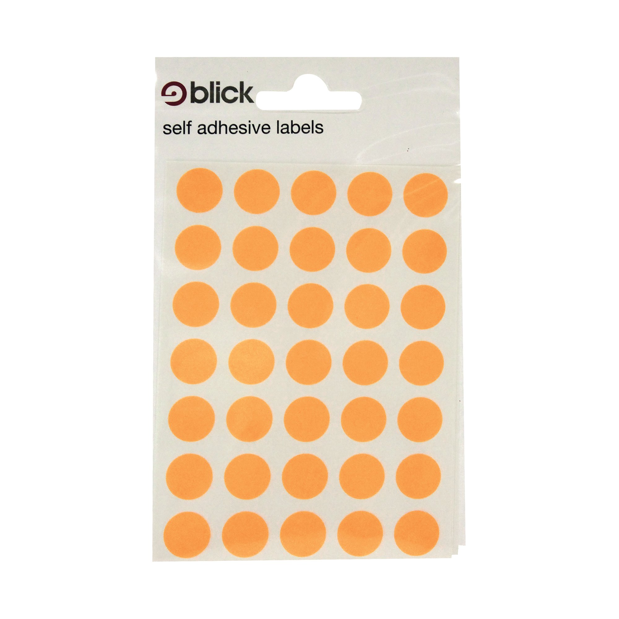 BLICK LABELS CIRC FLOR OR 13MM 140 LBLS