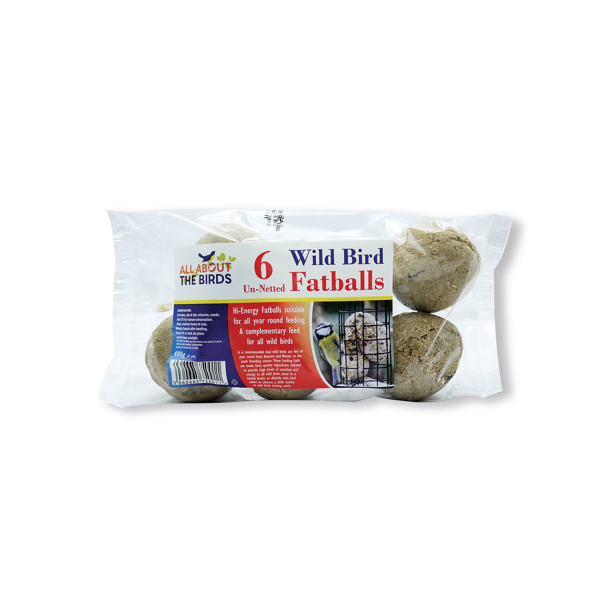 WILD BIRD FAT BALLS UNNETTED X6 PK20