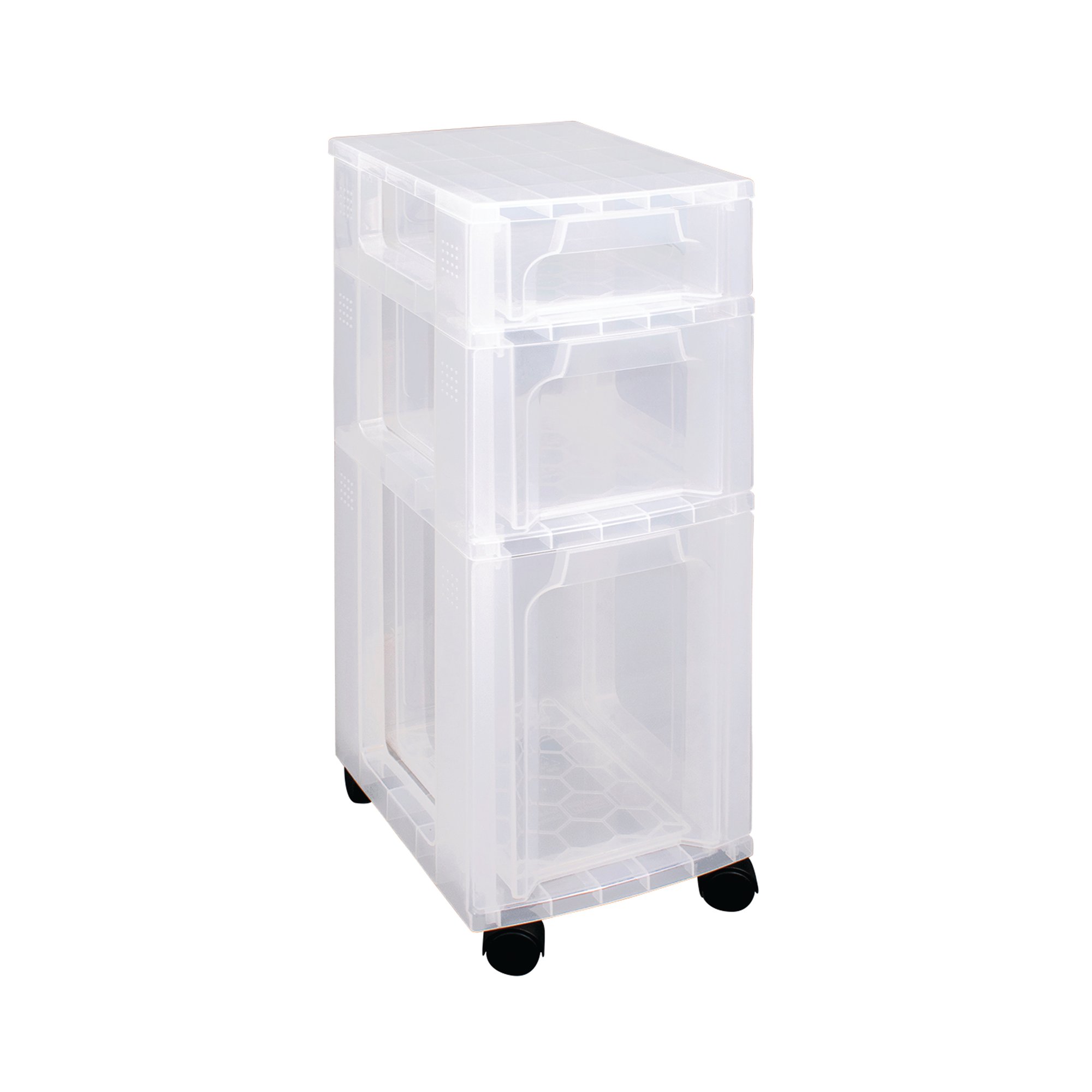 SLIM 3DRW STORAGE TOWER CLEAR