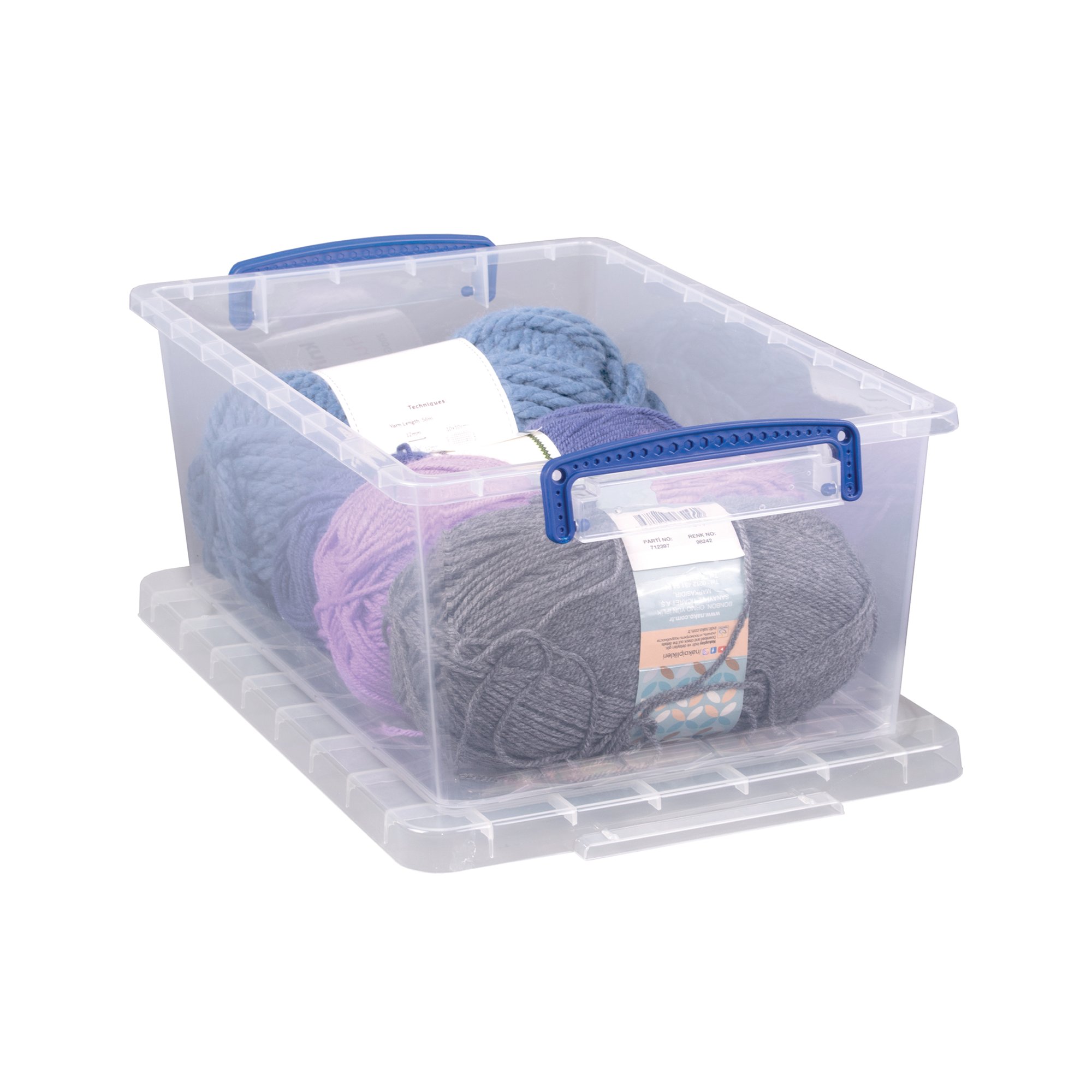 NESTING STORAGE BOX 10.1L CLR PK3