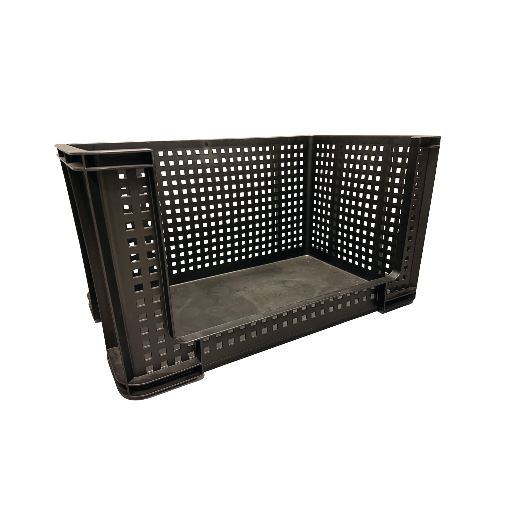 OPEN FRONTED CRATE 84 LITRE BLACK