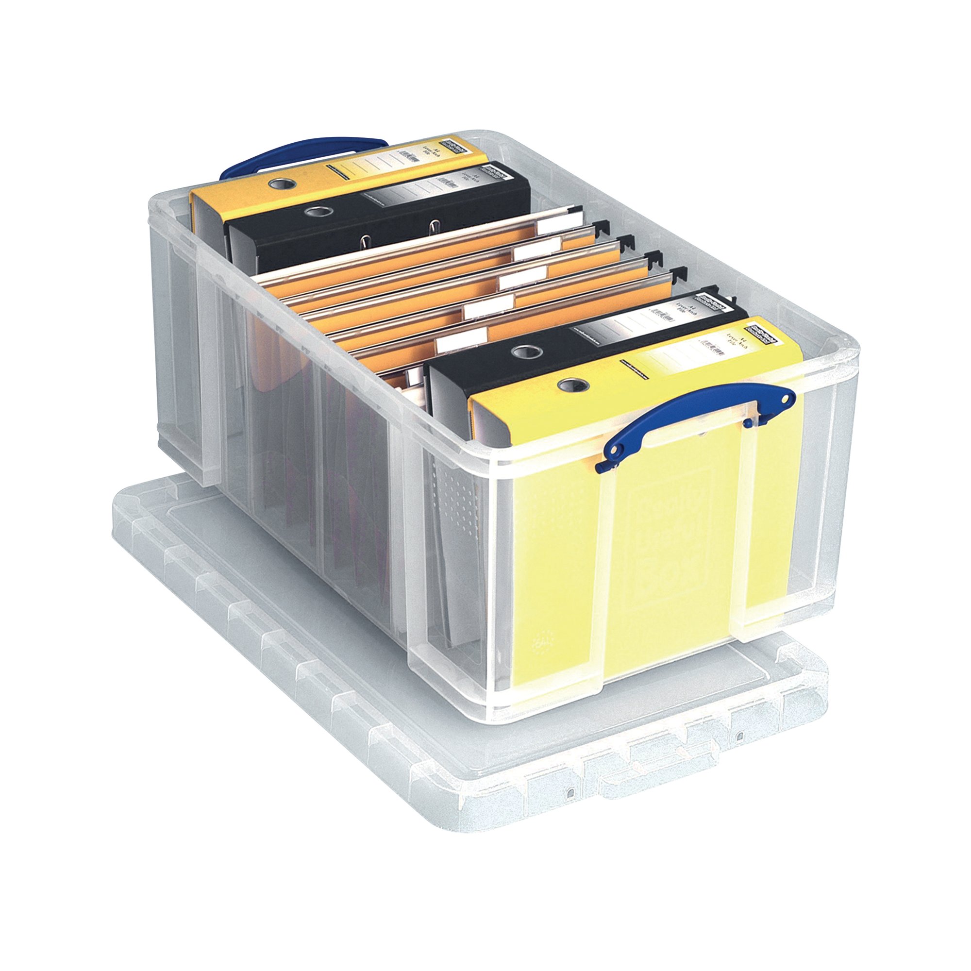 64L PLASTIC STORAGE BOX/LID CLEAR