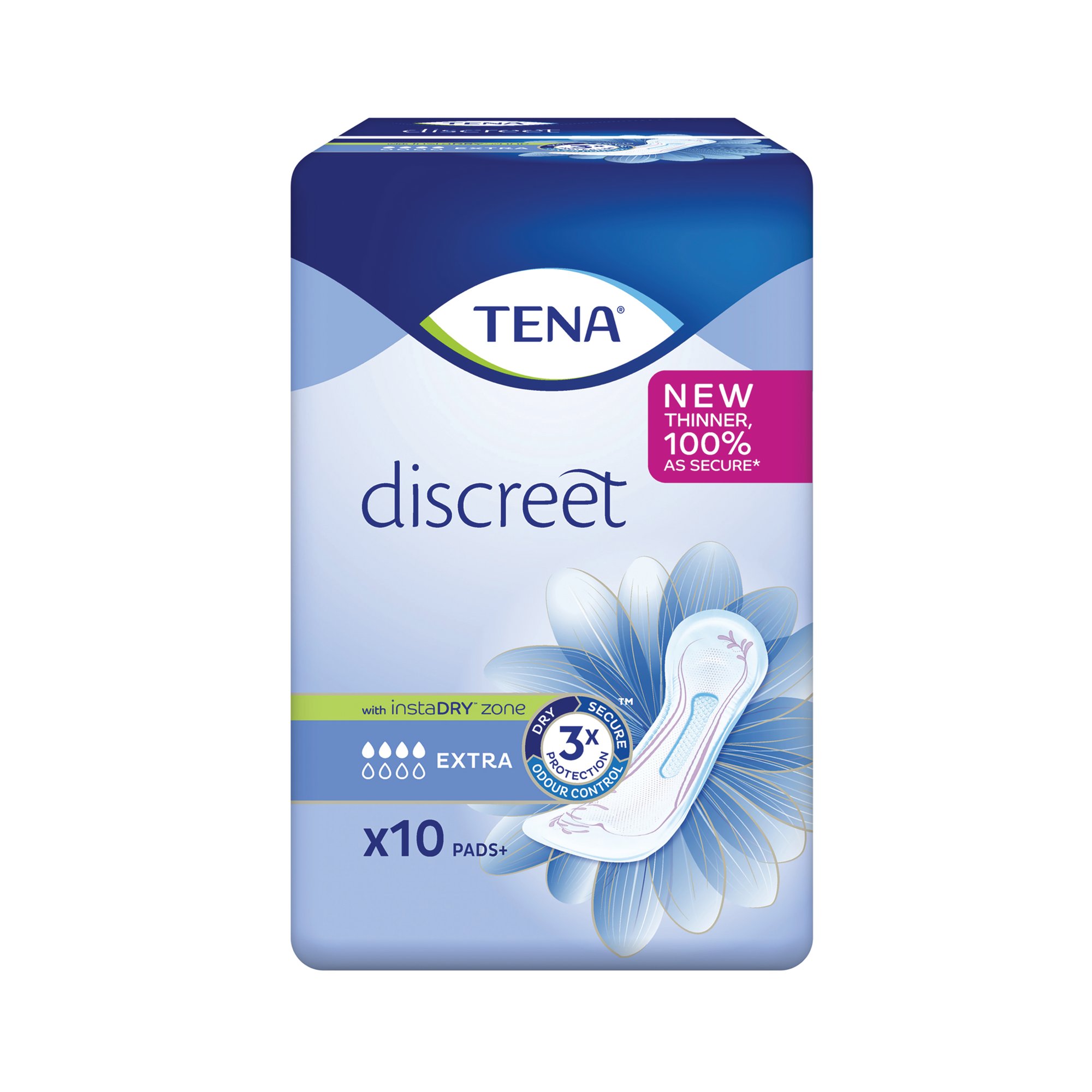 TENA DISCREET EXTRA INCON PADS P10