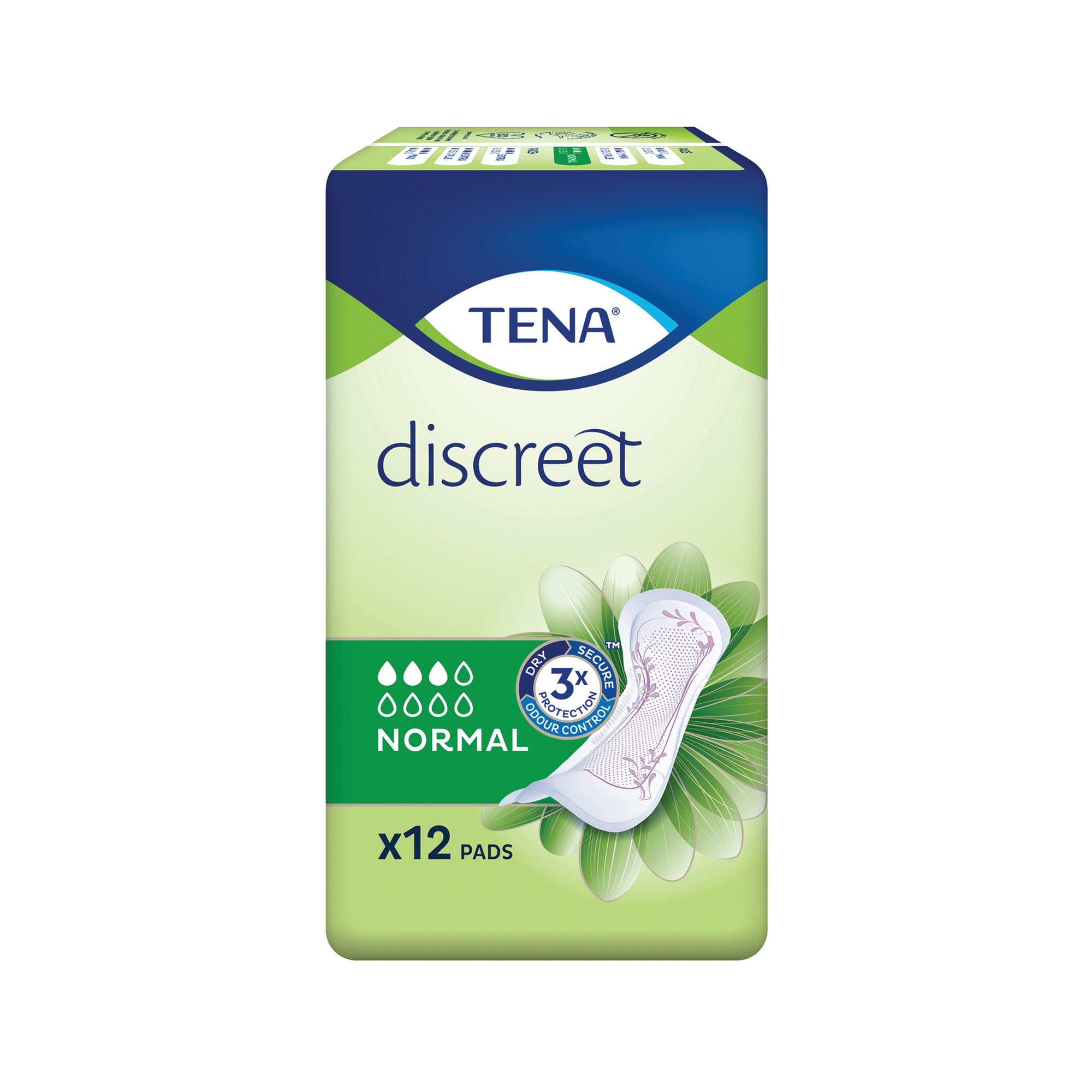 TENA DISCREET NORMAL INCON PADS P12