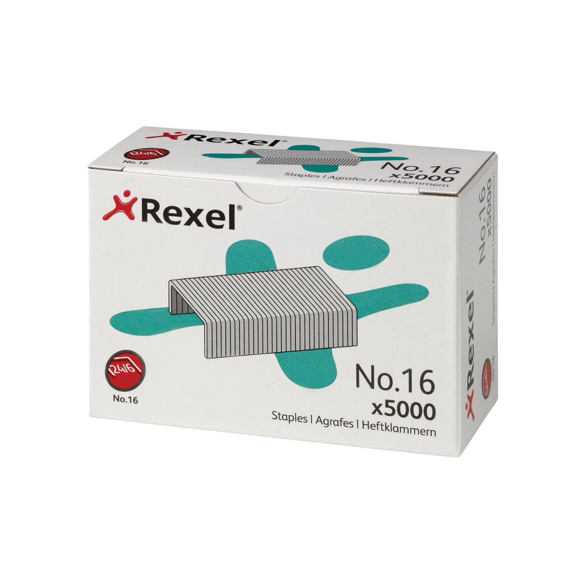 REXEL NO16 STAPLES METAL 6MM PK5000