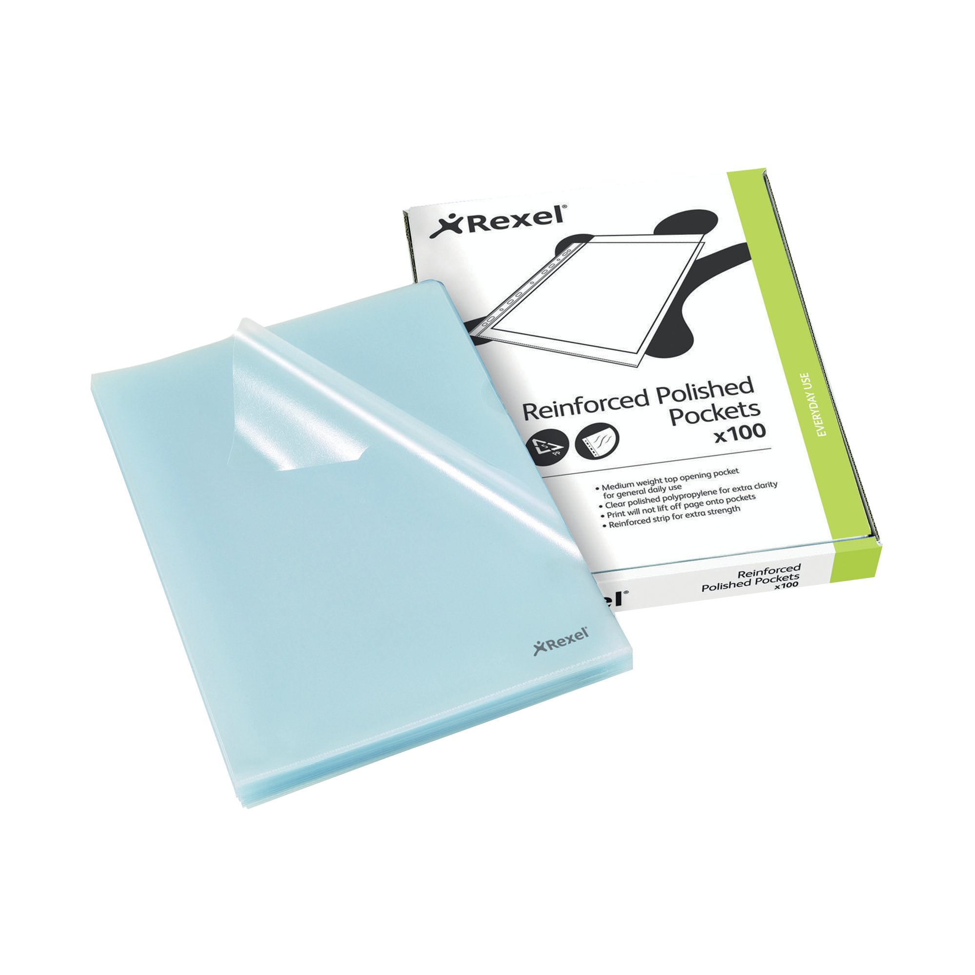 REXEL CUT FLUSH FOLDERS A4 CLR PK100