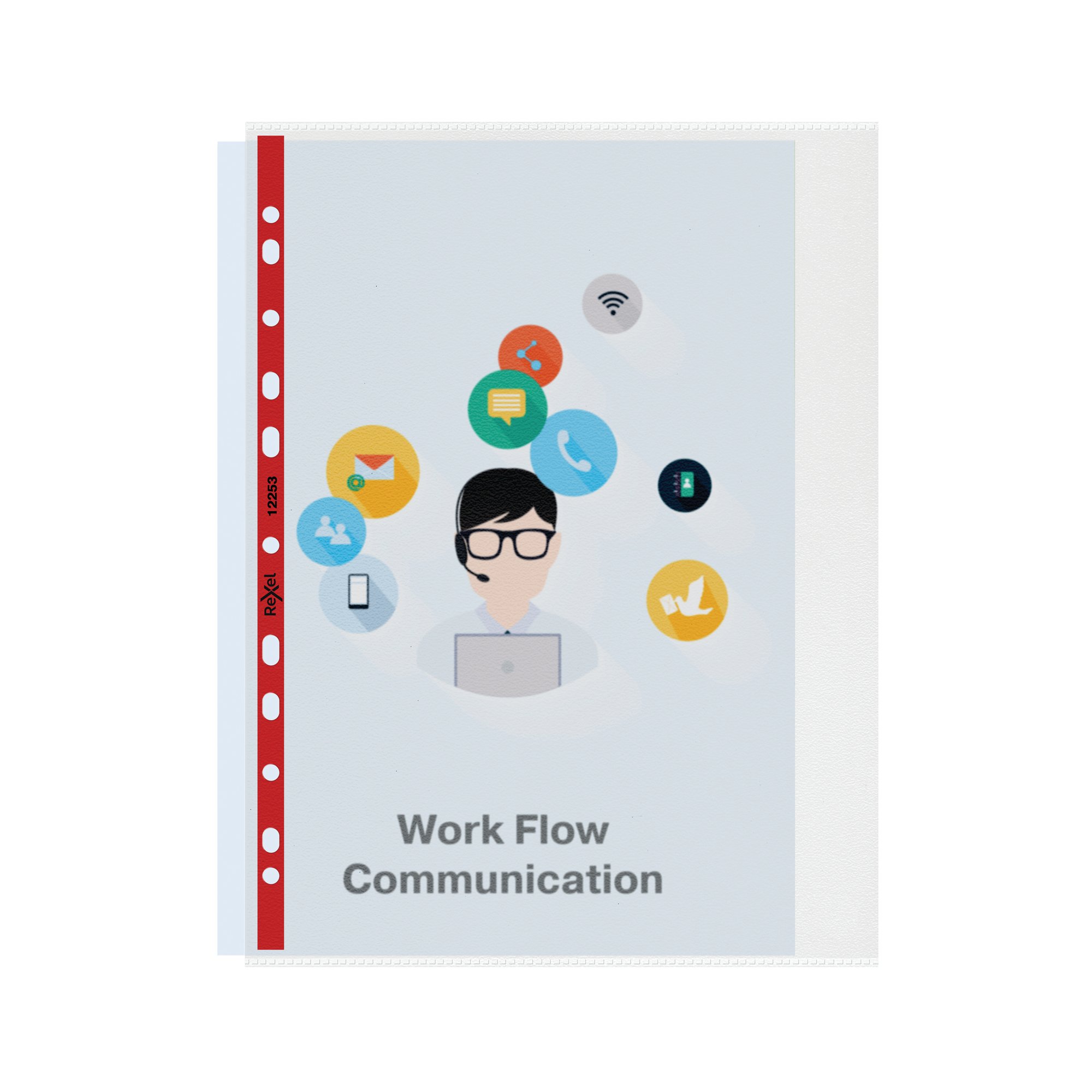 REXEL QUALITY A4 POCKET RED SP PK25