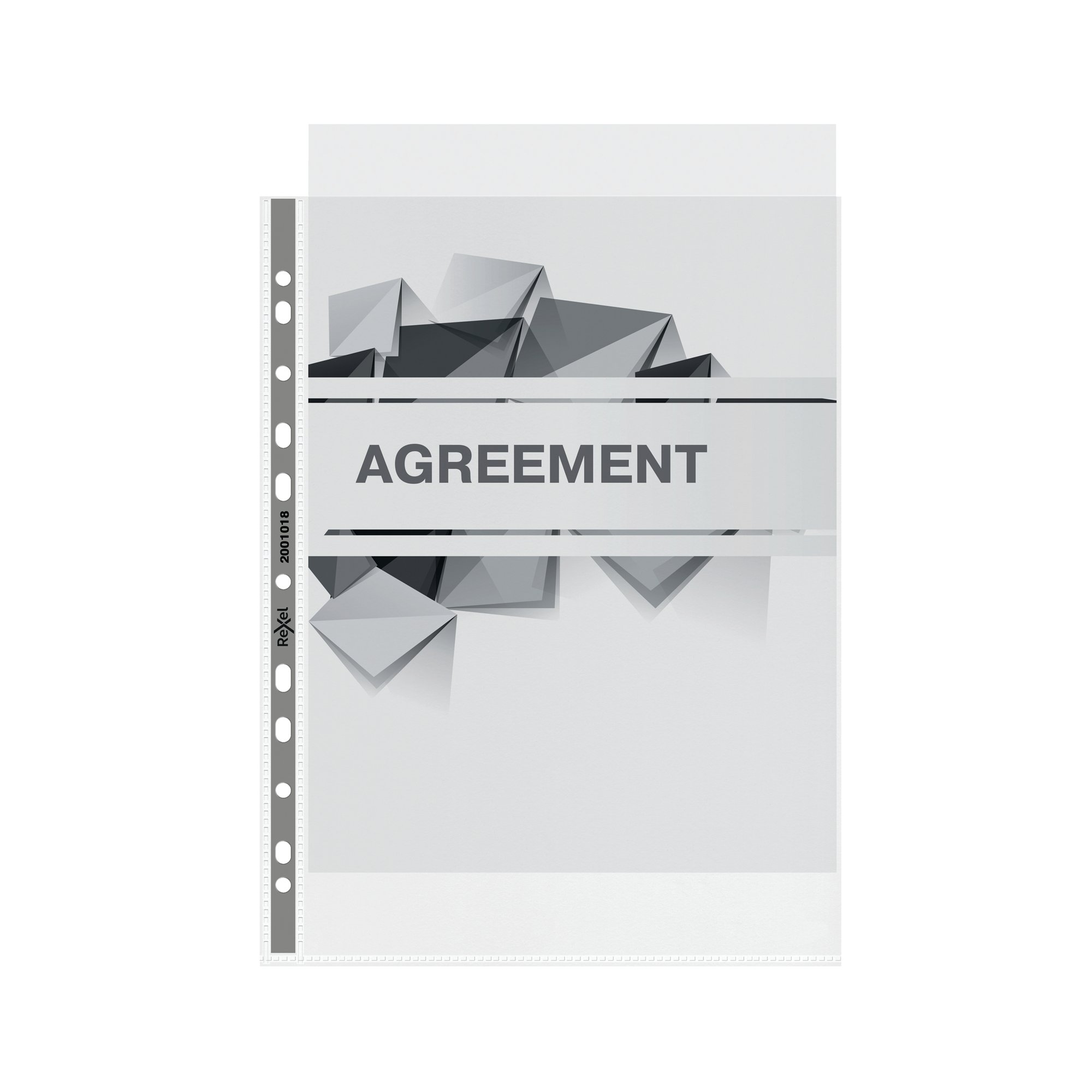 REXEL NYREX A4 POCKET GRY SPINE PK50