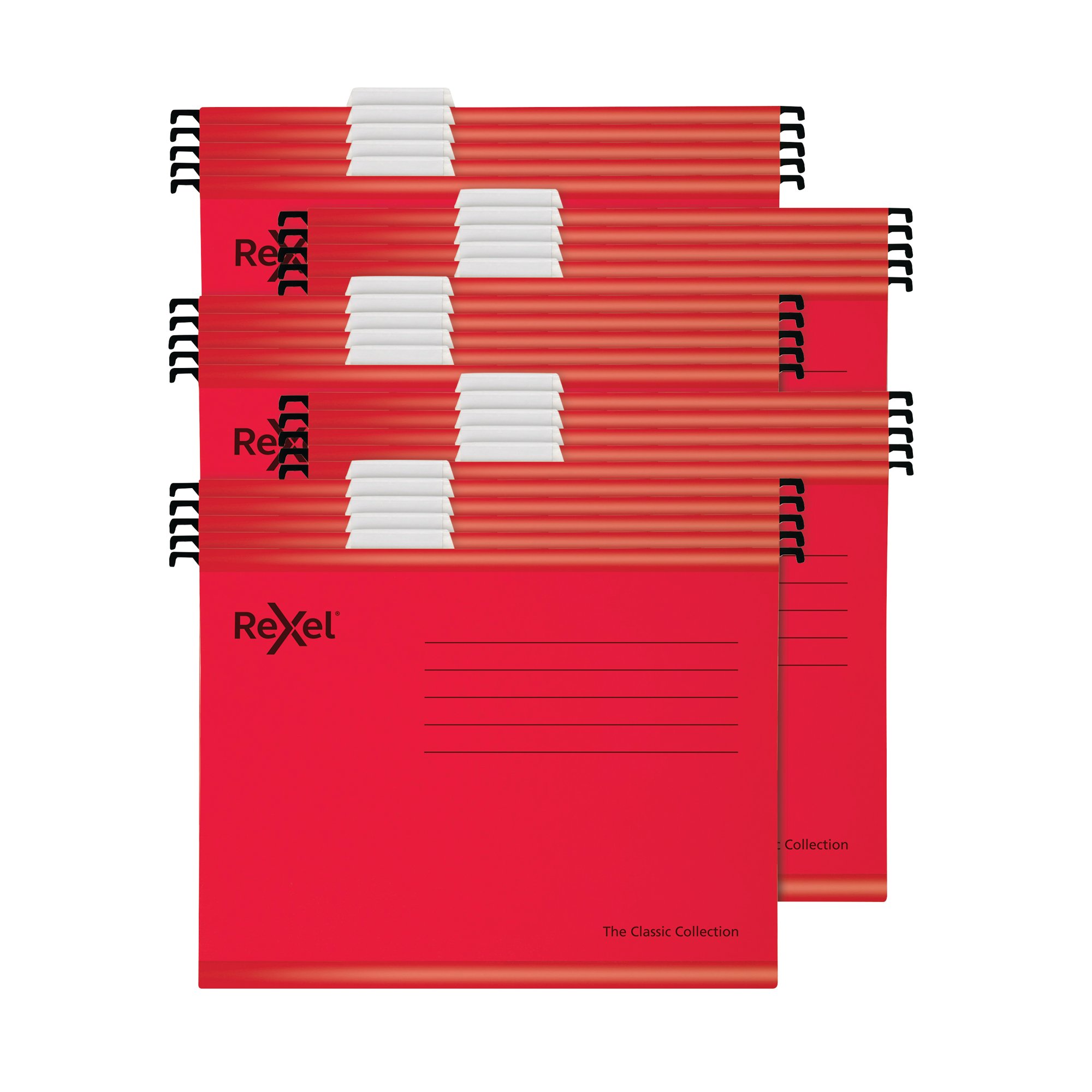 REXEL RED CLASSIC SUSP FILES PK25