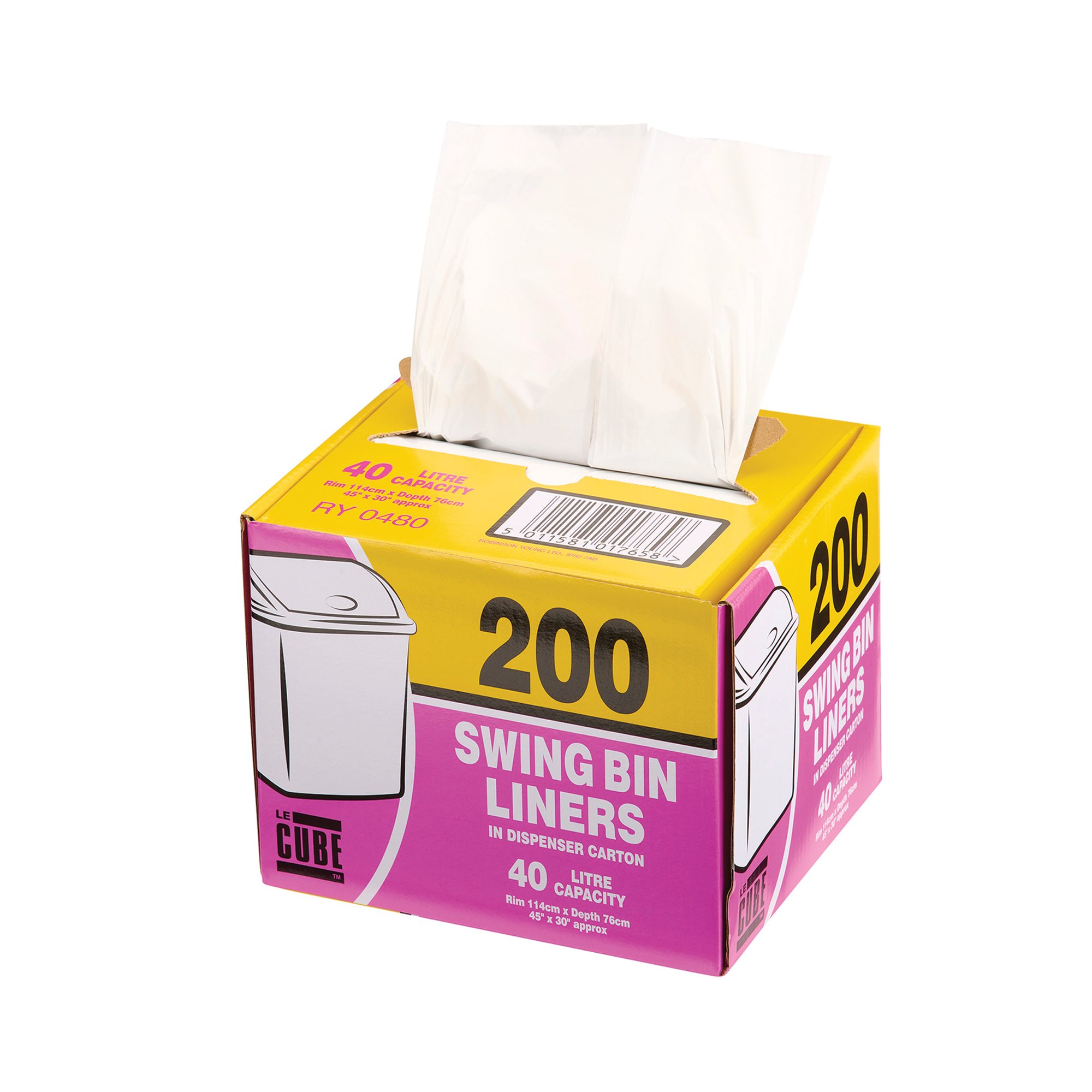 LE CUBE SWING BIN LINERS PK200