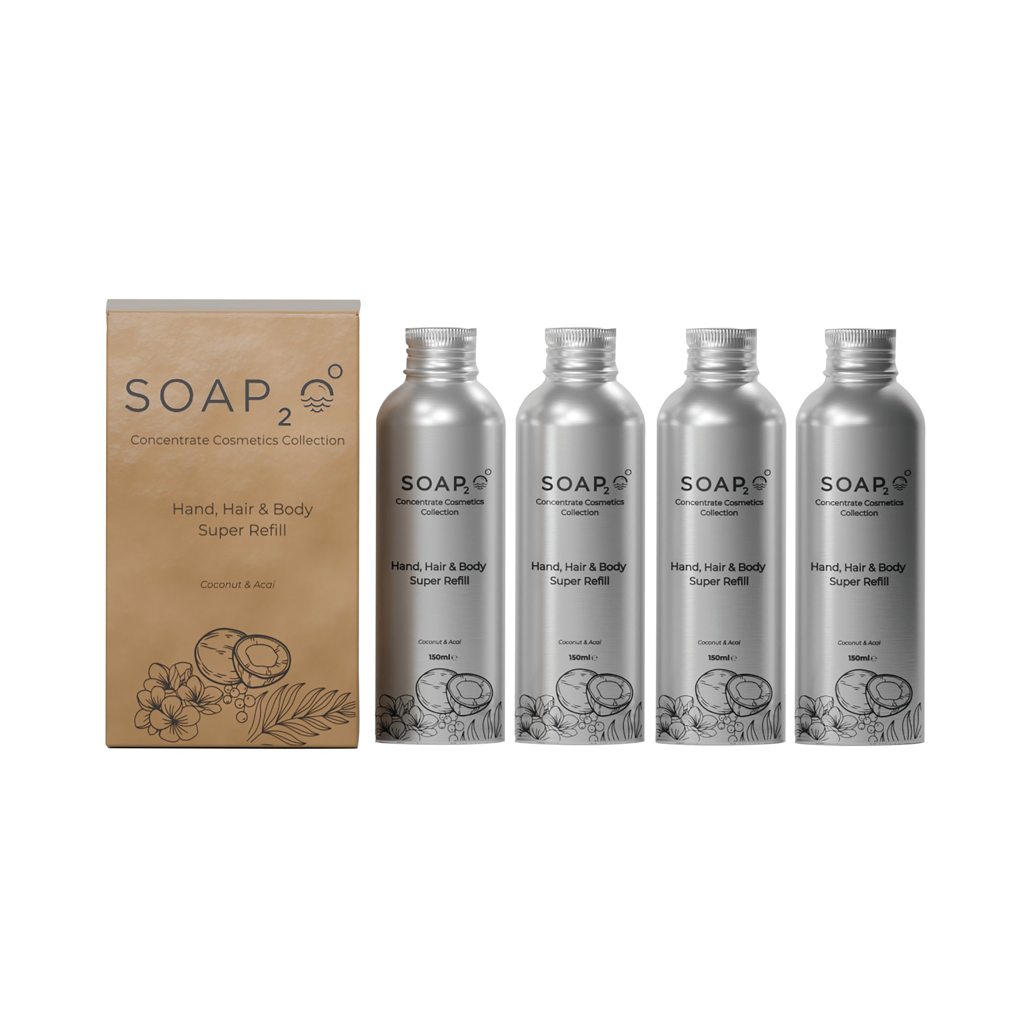 GEL HAIR/HND/BDY SOAP SUP RFL 4L PK4