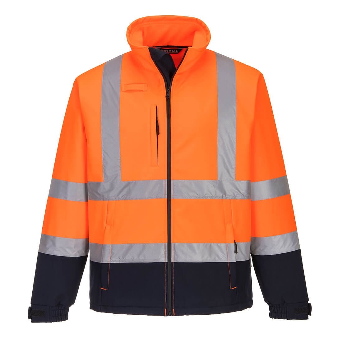 HI-VIS CONT SOFTSHELL 3L ORG/NAVY L
