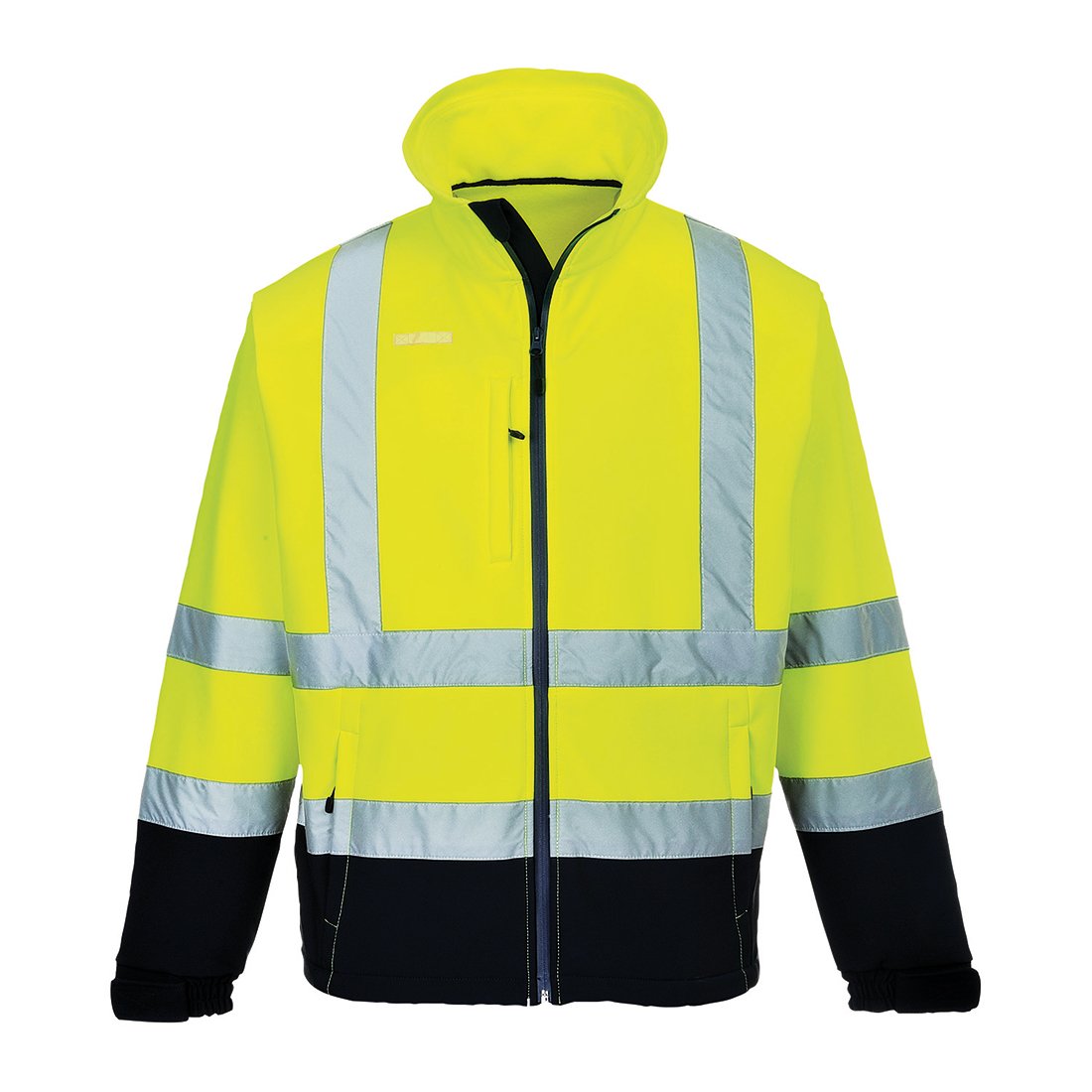 HI-VIS CONT SOFTSHELL 3L YLW/NAVY L