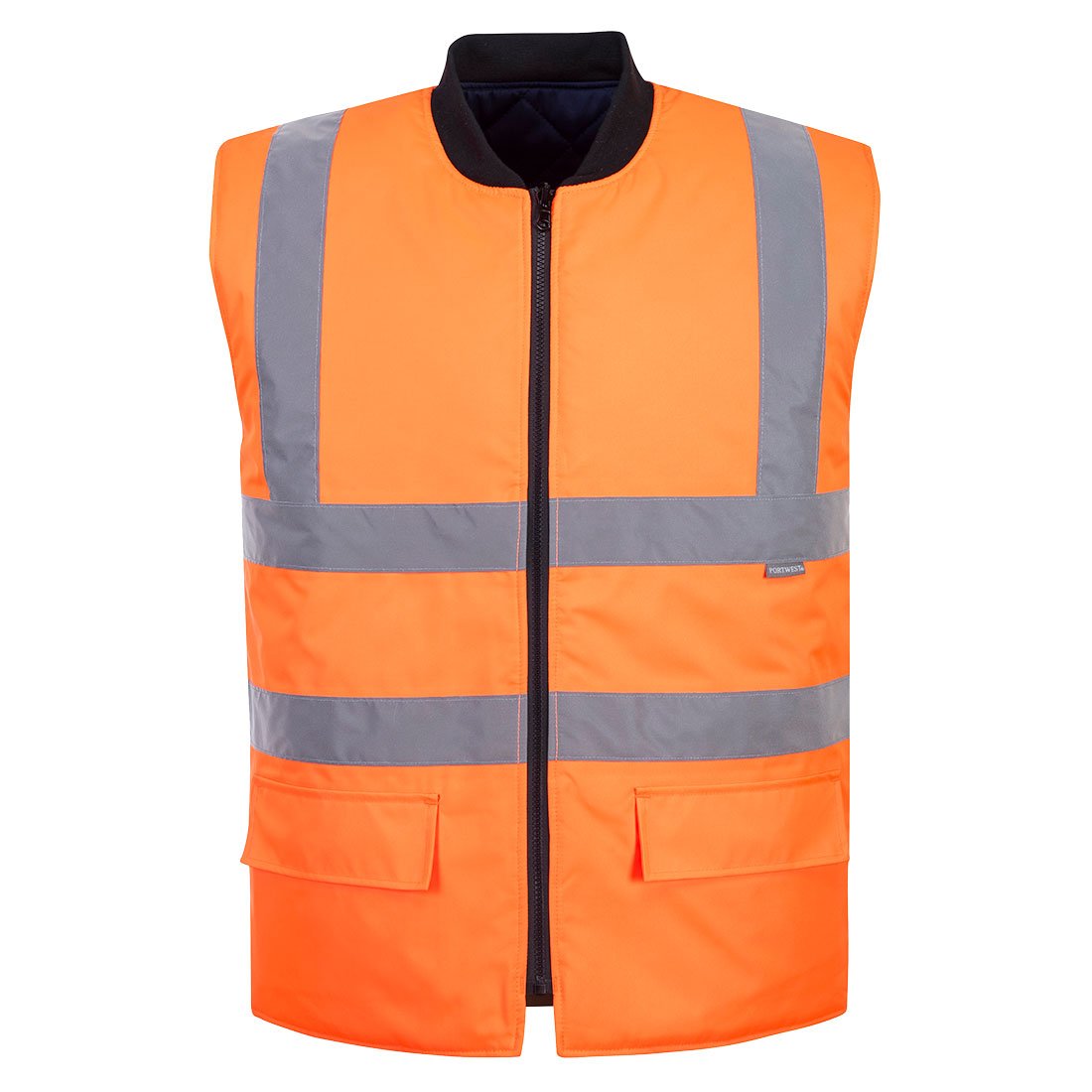 HI-VIS REVERSIBLE BODYWARMER ORG L