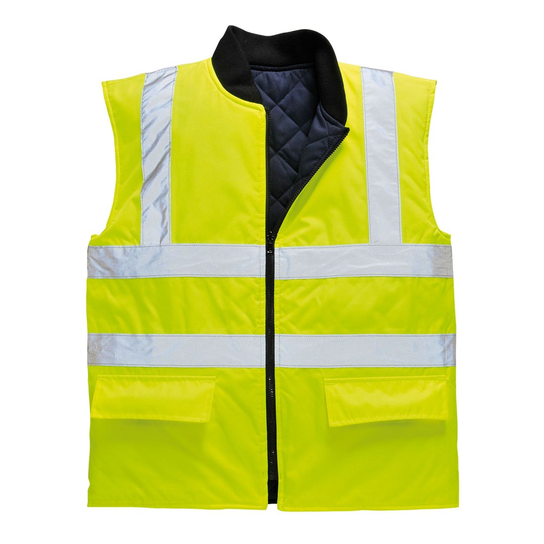 HI-VIS REVERSIBLE BODYWARMER YLW M