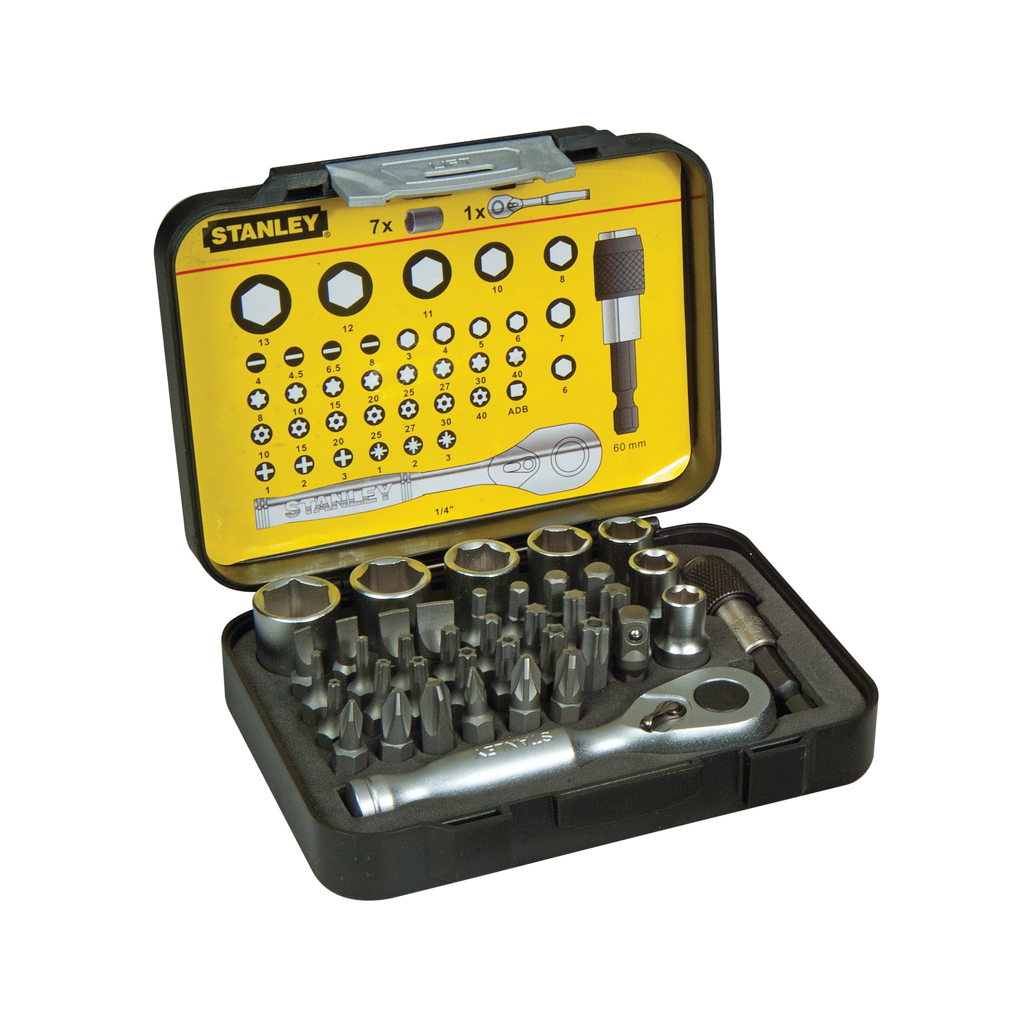 39 DRIVE BITS/MAGN HOLDER/LOCK-RING