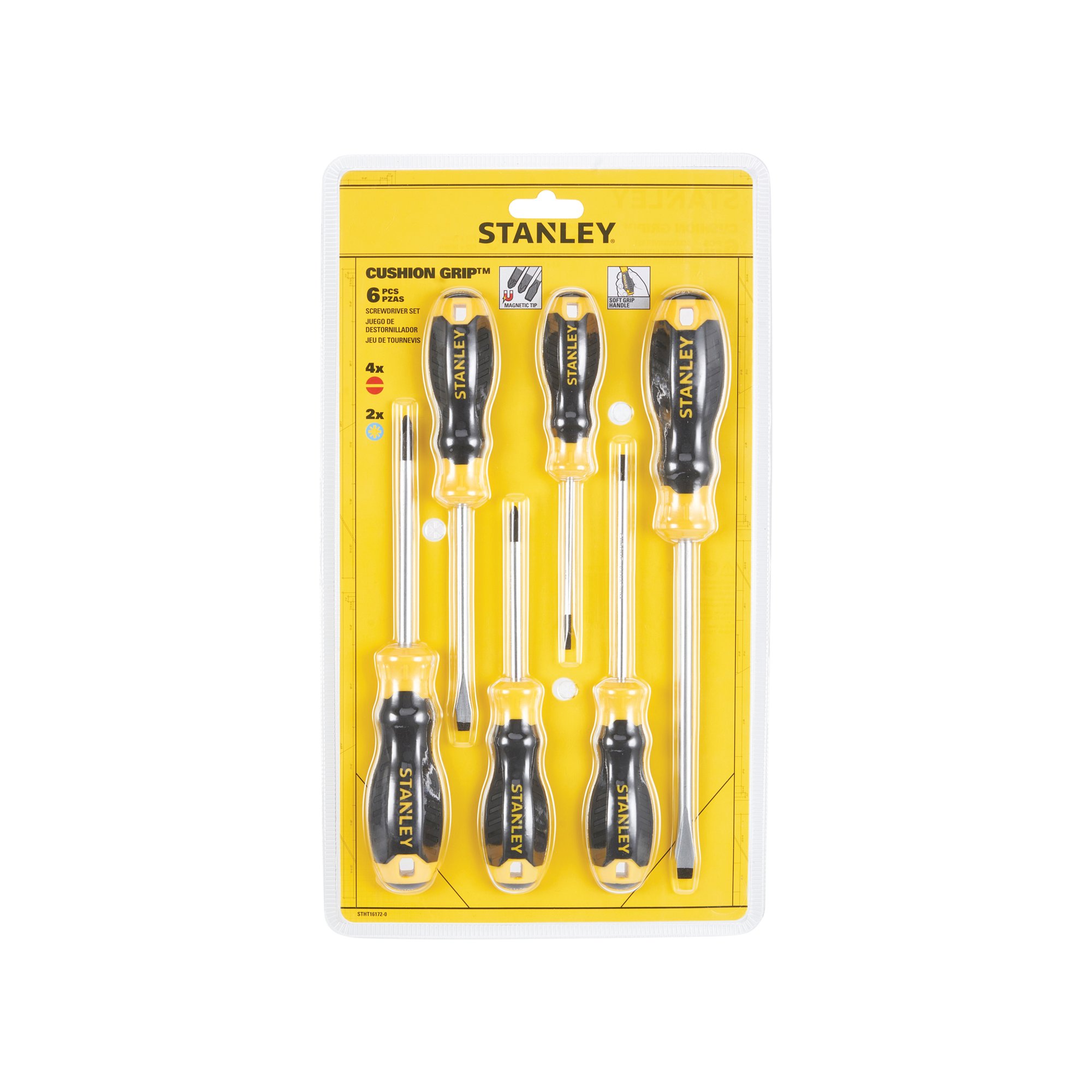 STANLEY 6PC POZIDRIV PHILLIPS SDRV