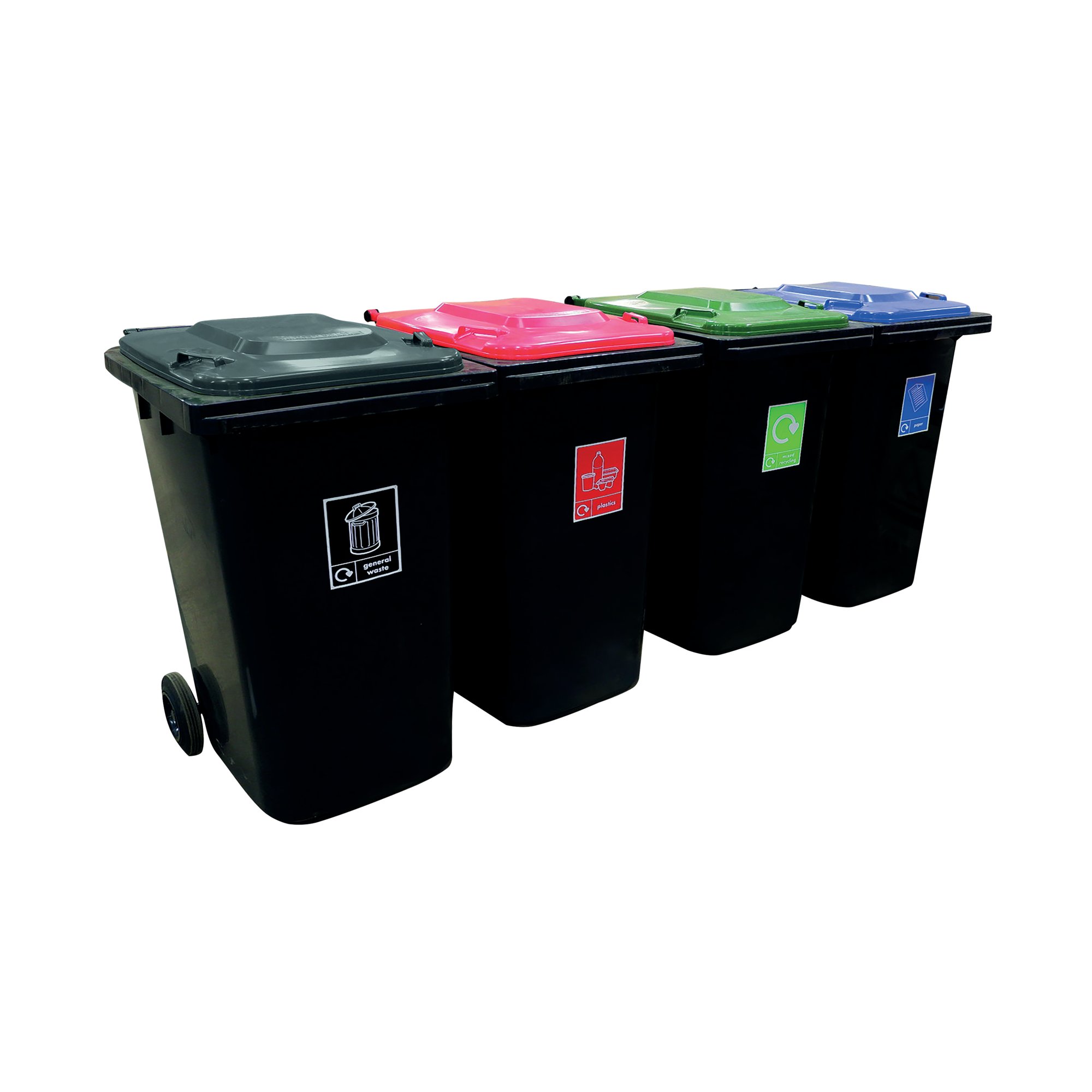 VFM WHEELIE BINS 240L COLOR LIDS PK4