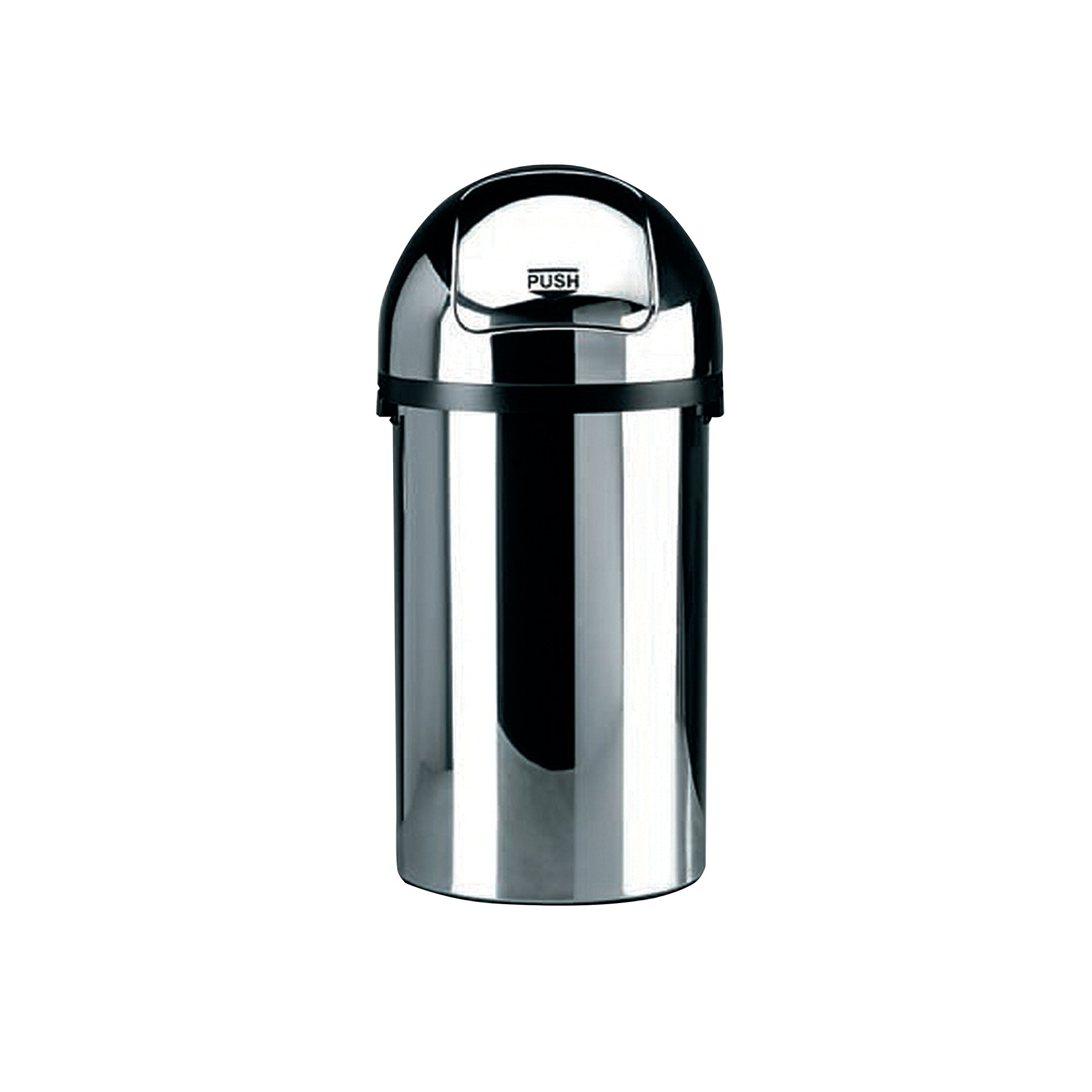 CHROME 50 LITRE PUSH BIN 311733