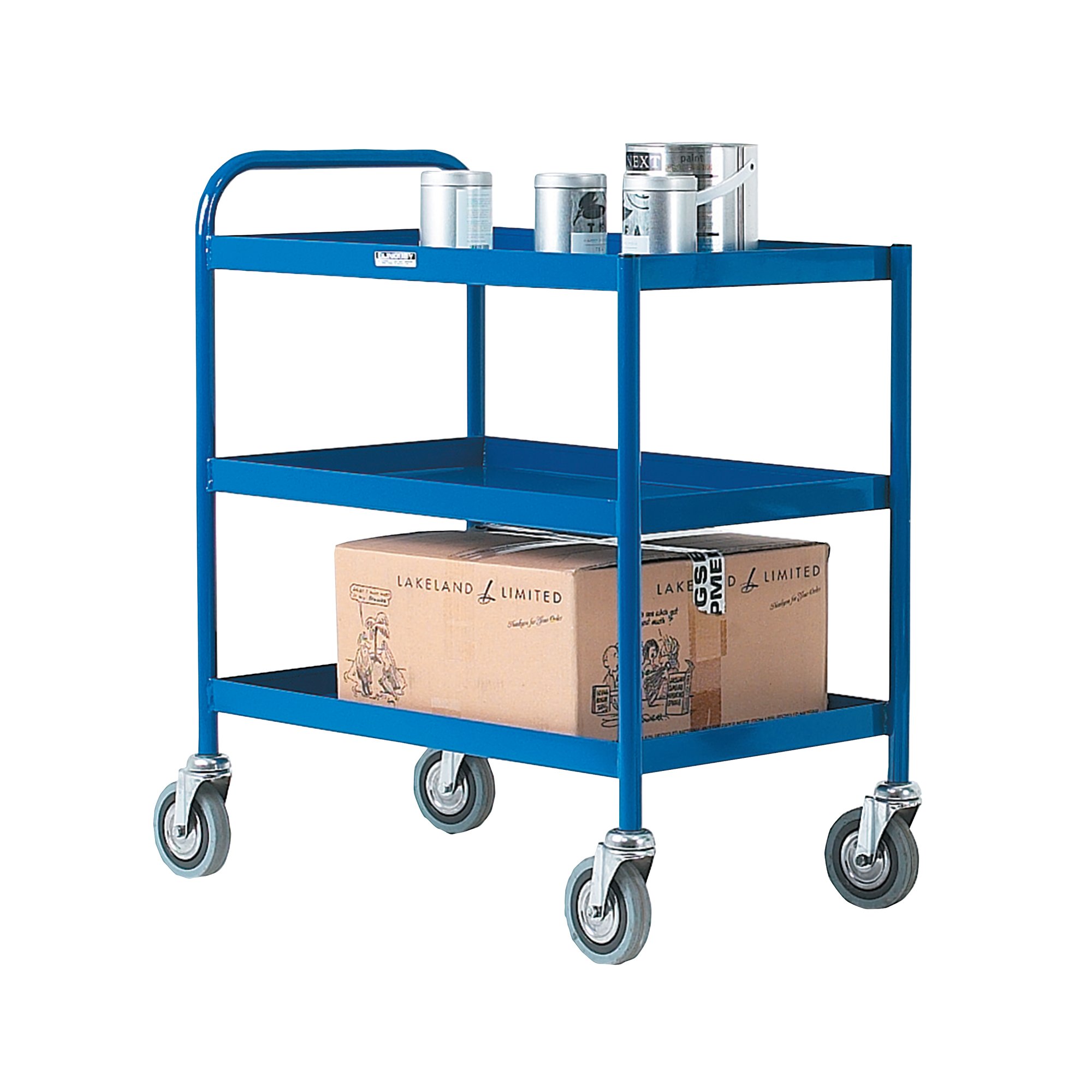 3 SHELF GENERAL TROLLEY BLUE 331493