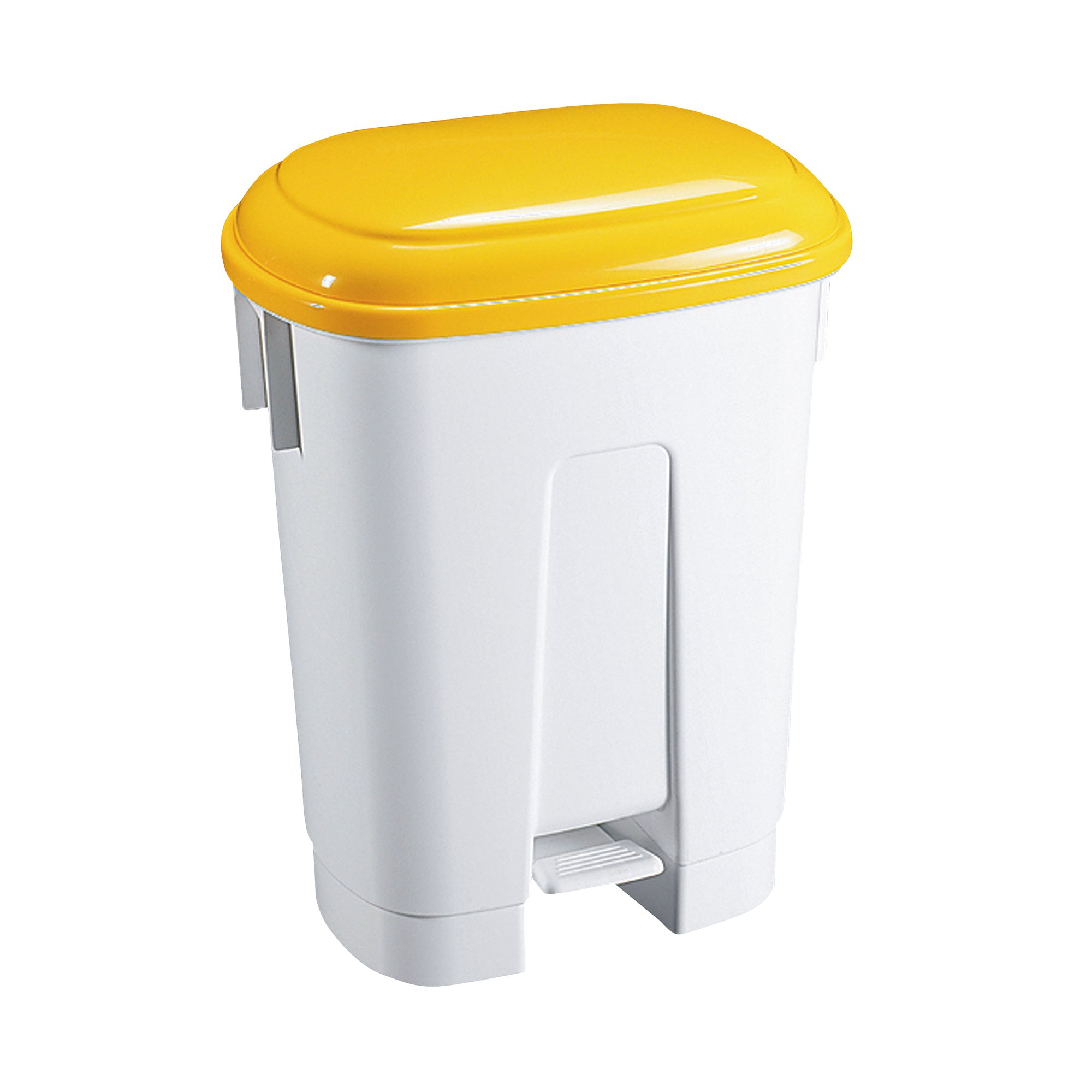 60L PLASTIC BIN WHITE/YLLW 348014